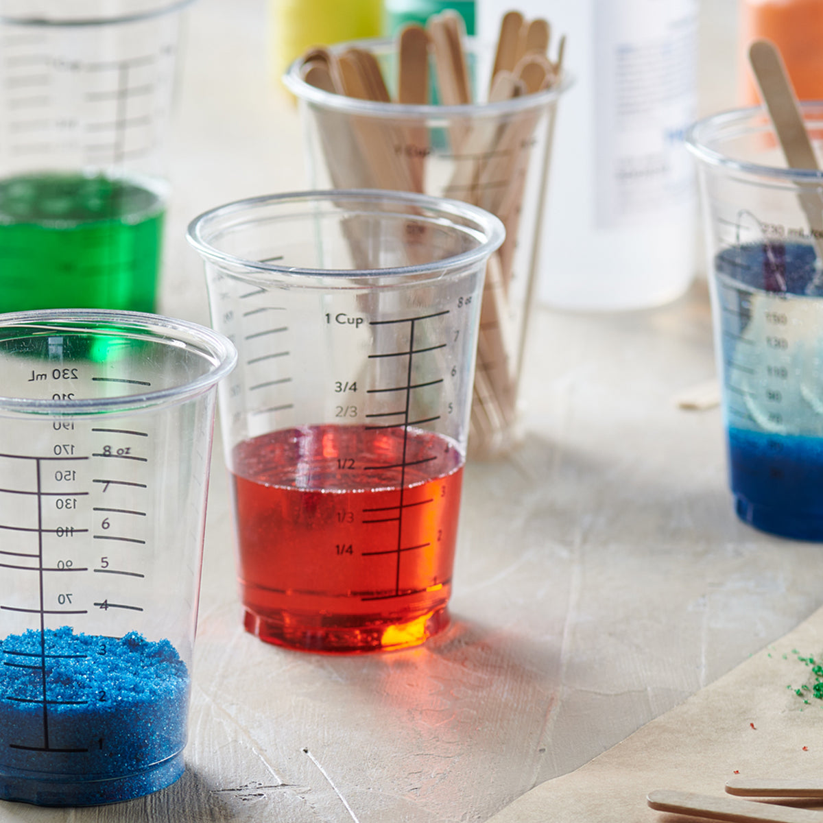 10 oz. Multipurpose Disposable Plastic Measuring Cups - Baking, Cooking, Epoxy Resin, Mixing & Measuring Cups - Comfy Package