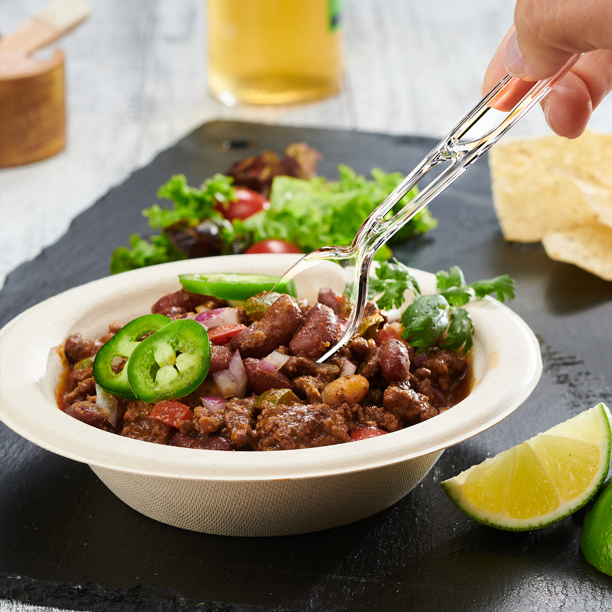 Premium Heavyweight Disposable Clear Plastic Spoons - Comfy Package