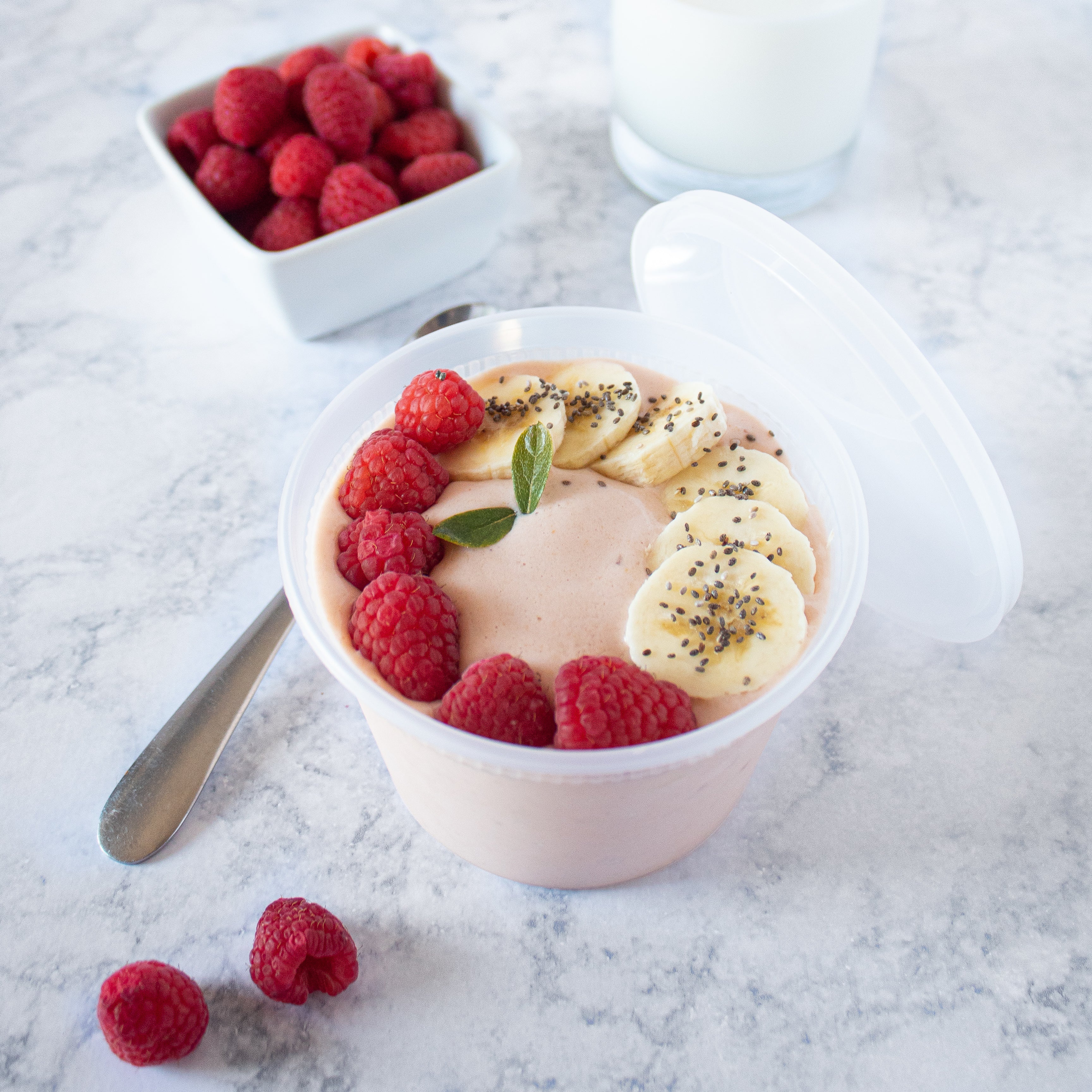 Chai Raspberry Smoothie Bowl