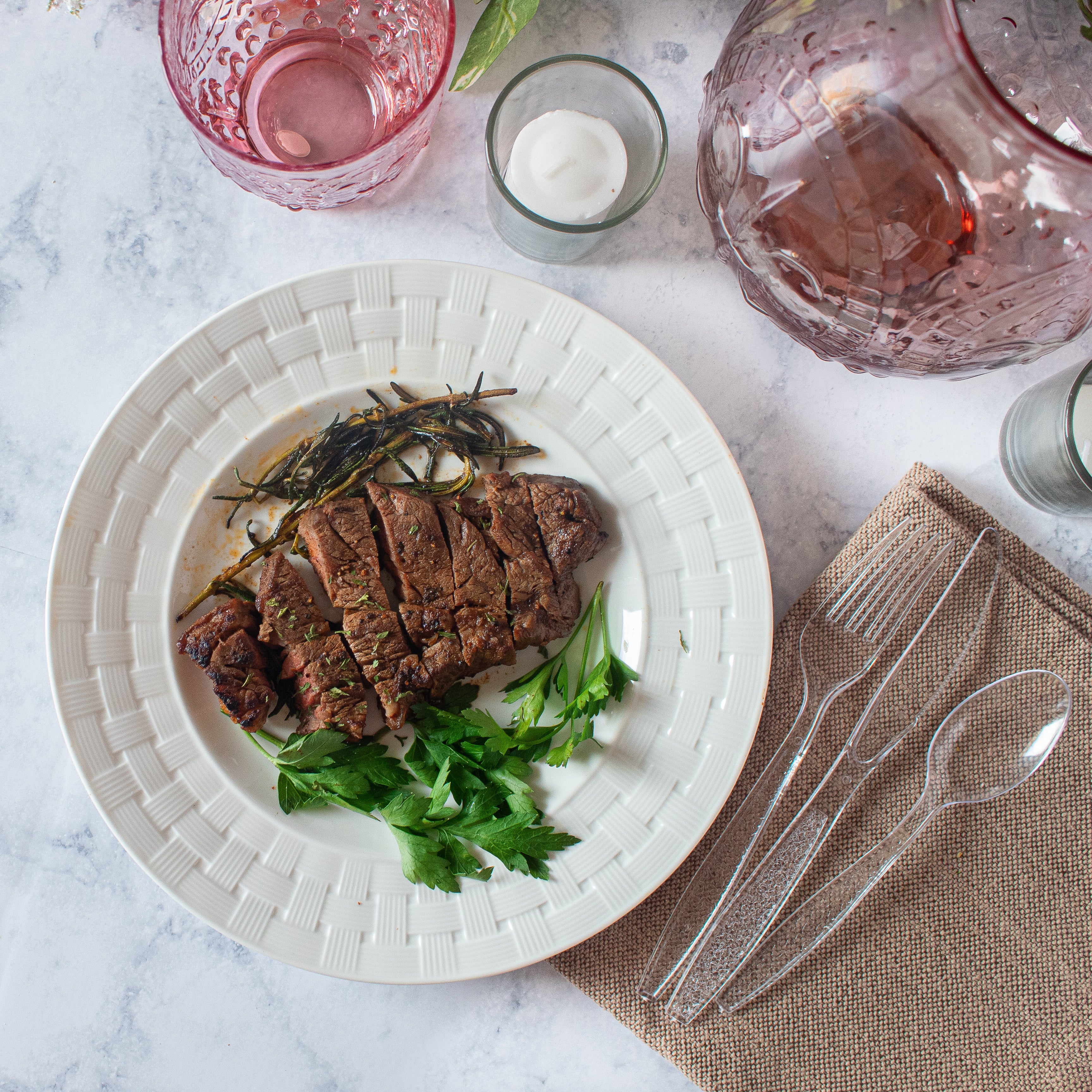 Rosemary Garlic Butter Sirloin Steak