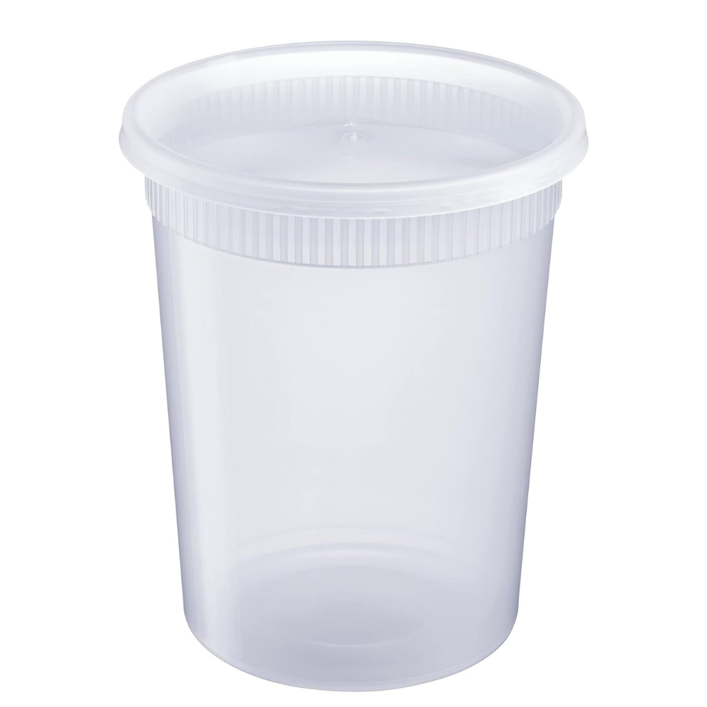 32 oz. Deli Food Storage Containers With Lids - Comfy Package