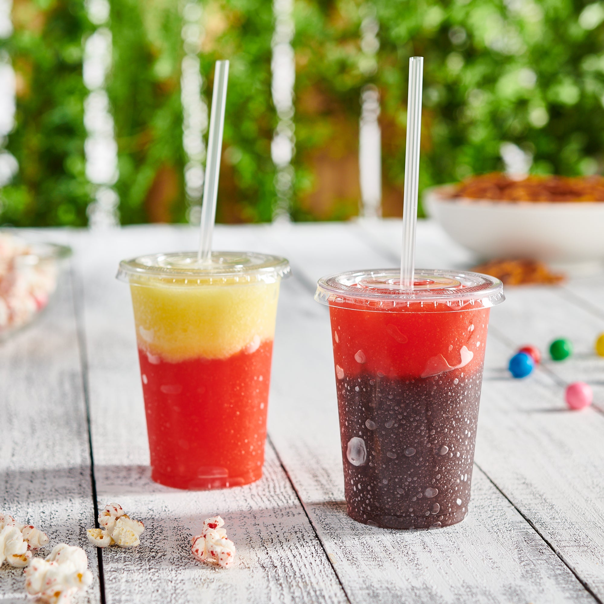 10 oz. Crystal Clear Plastic Cups With Flat Lids - Comfy Package