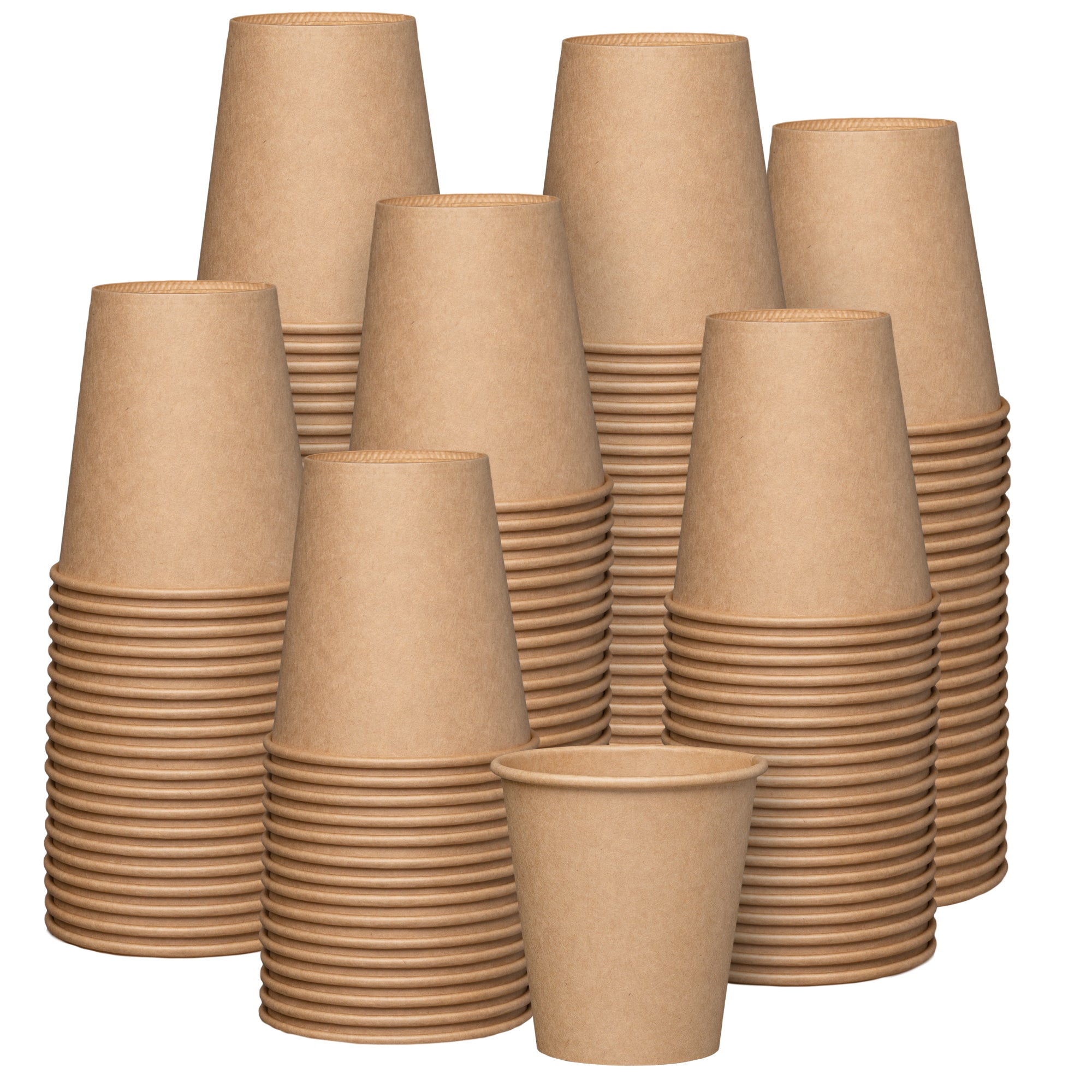 [10 oz.] Kraft Paper Hot Coffee Cups- Unbleached