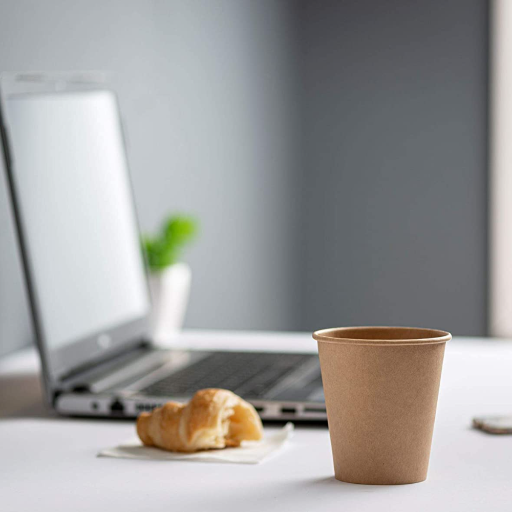 16 oz. Kraft Paper Hot Coffee Cups - Unbleached - Comfy Package