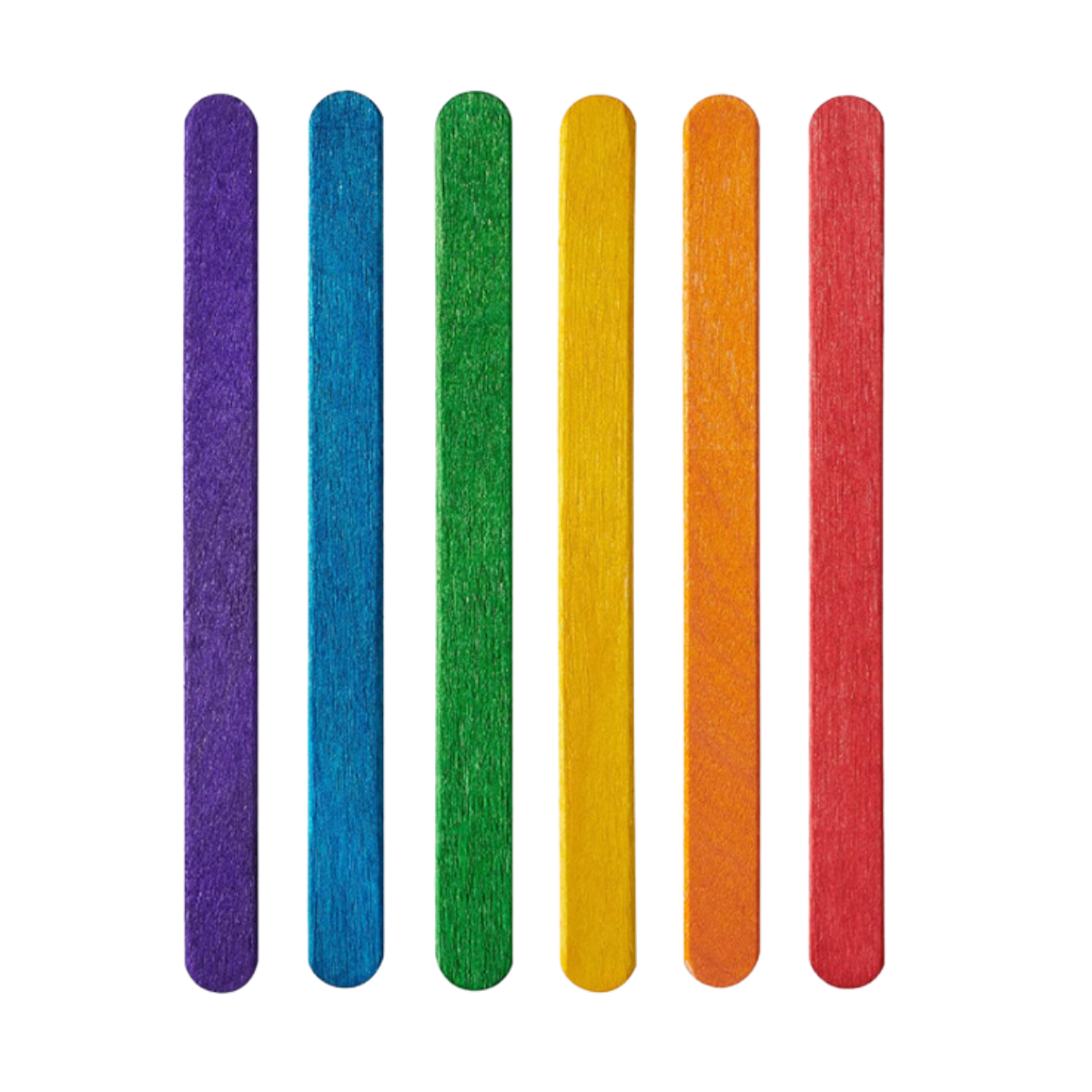 Colored Popsicle Sticks for Crafts - 4.5 Inch Multi-Purpose Wooden Sticks - Comfy Package