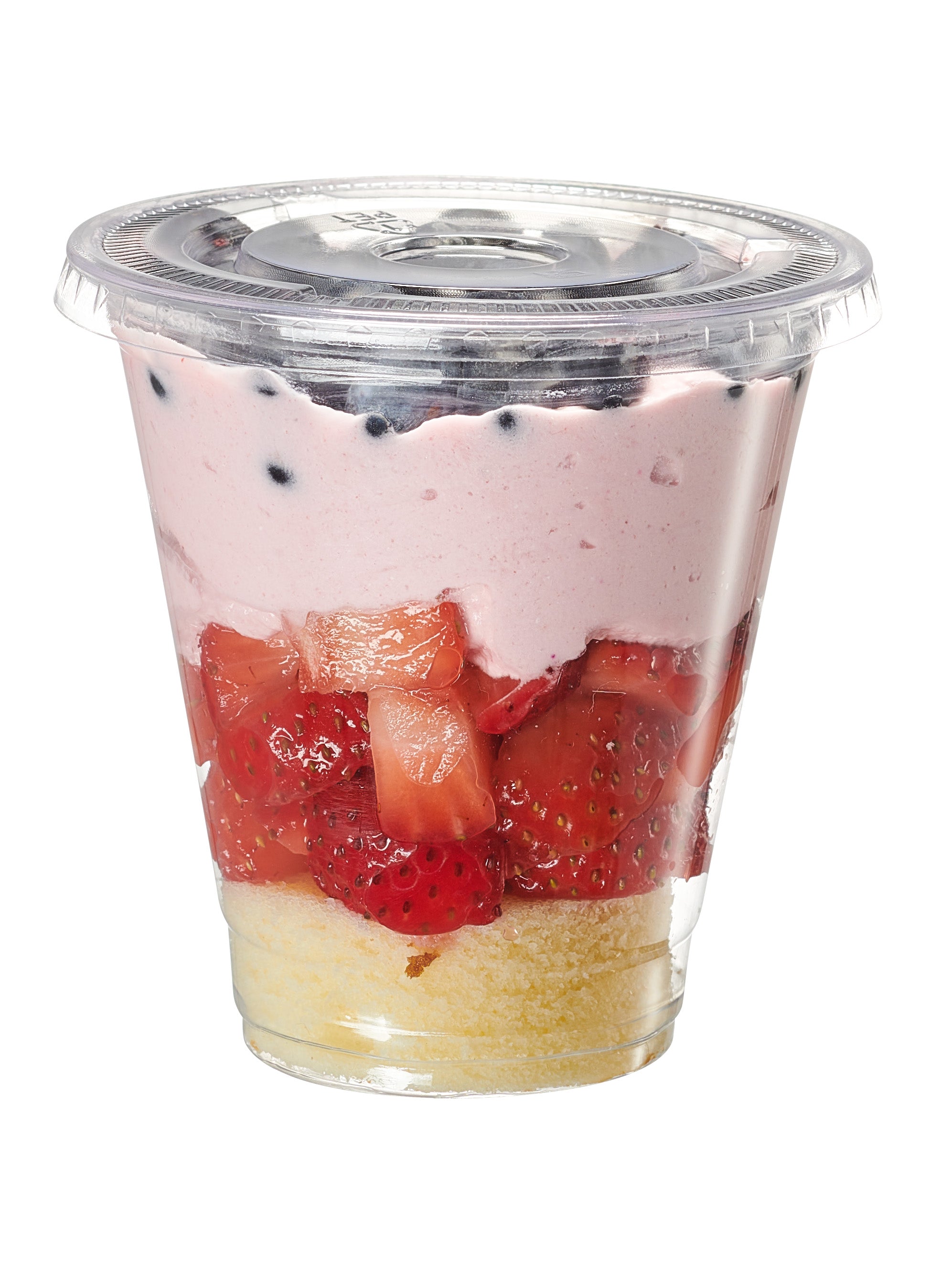 [50 Sets] 12 oz. Clear Plastic Cups With No Hole Flat Lids