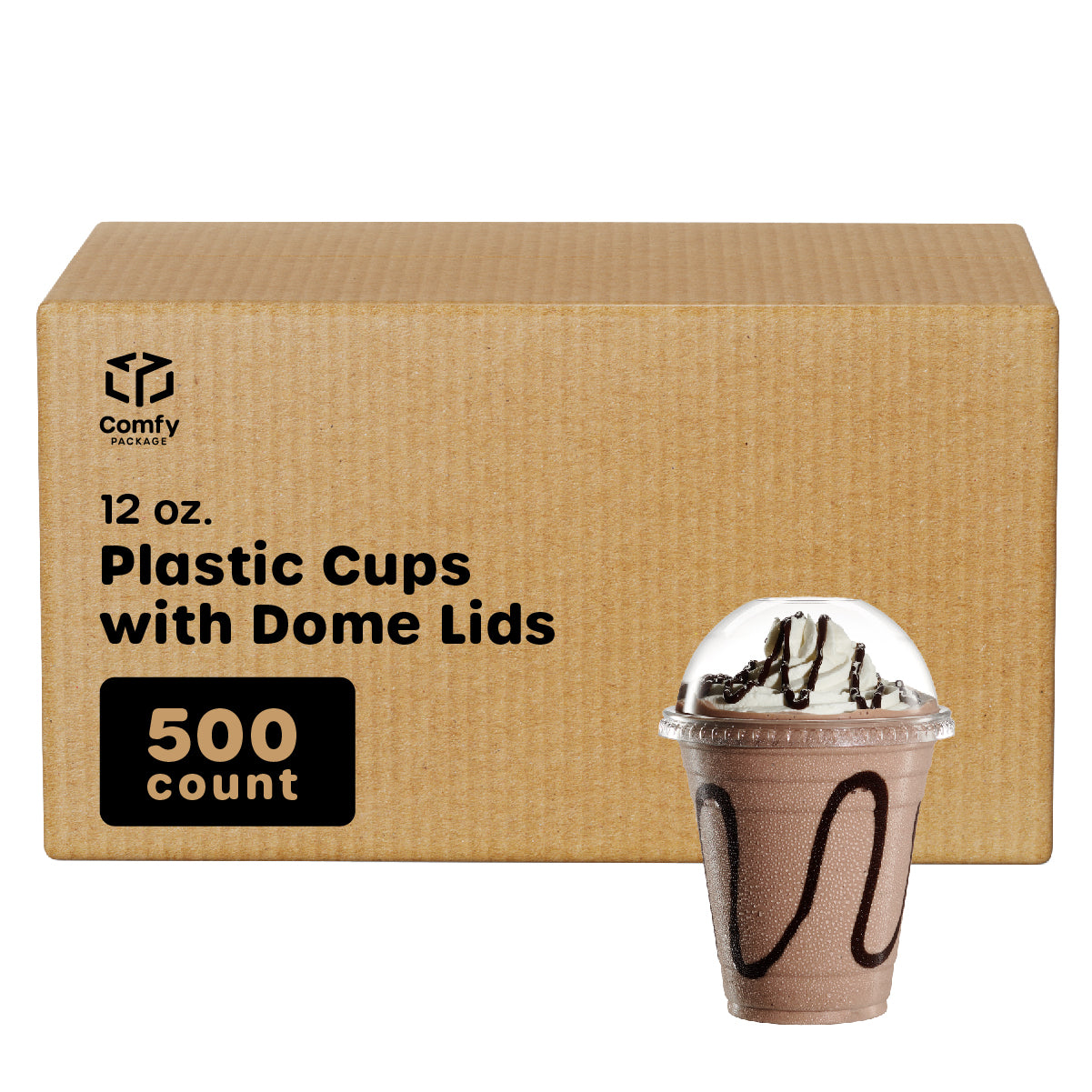 12 oz. Plastic Cups with Dome Lids