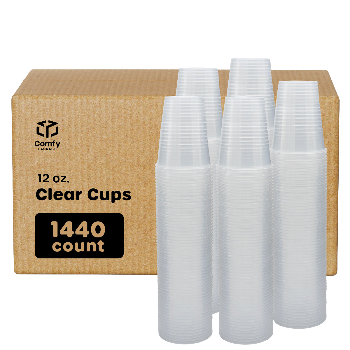 12 oz. Clear Disposable Plastic Drinking Cups