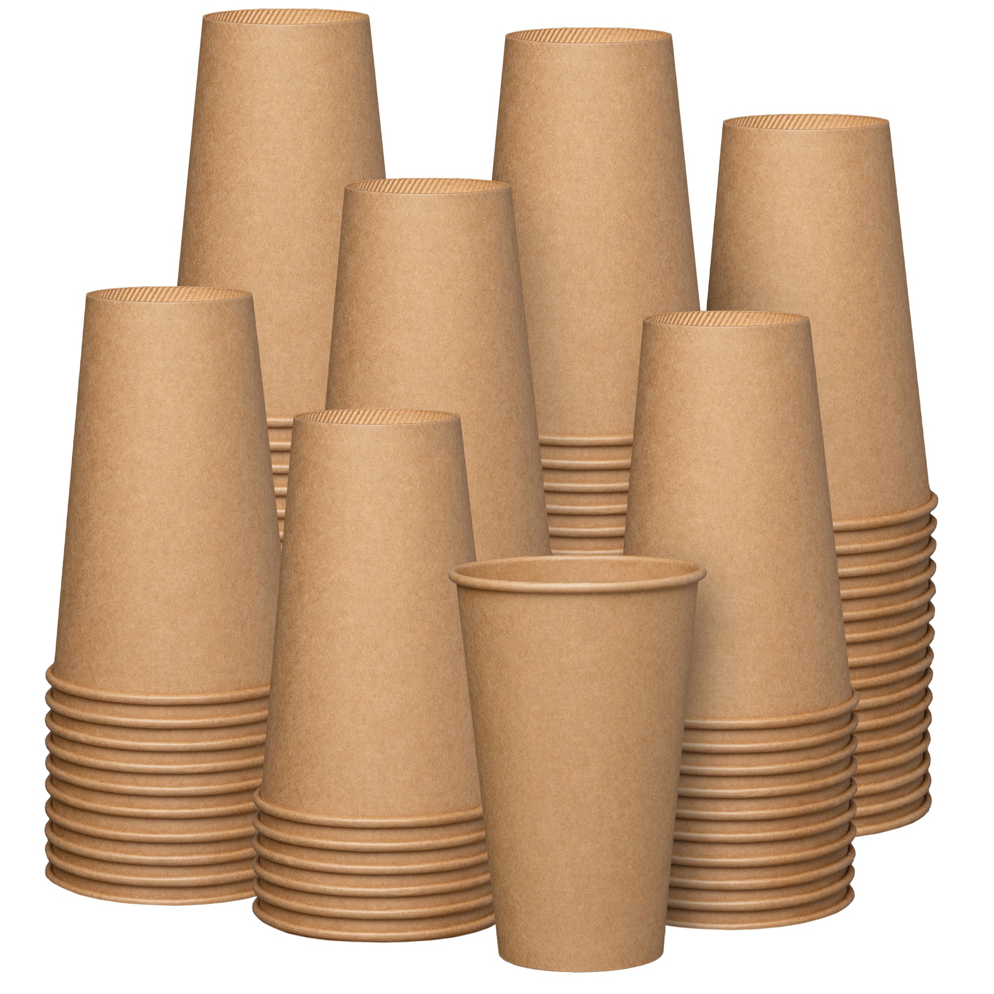 [16 oz.] Kraft Paper Hot Coffee Cups - Unbleached