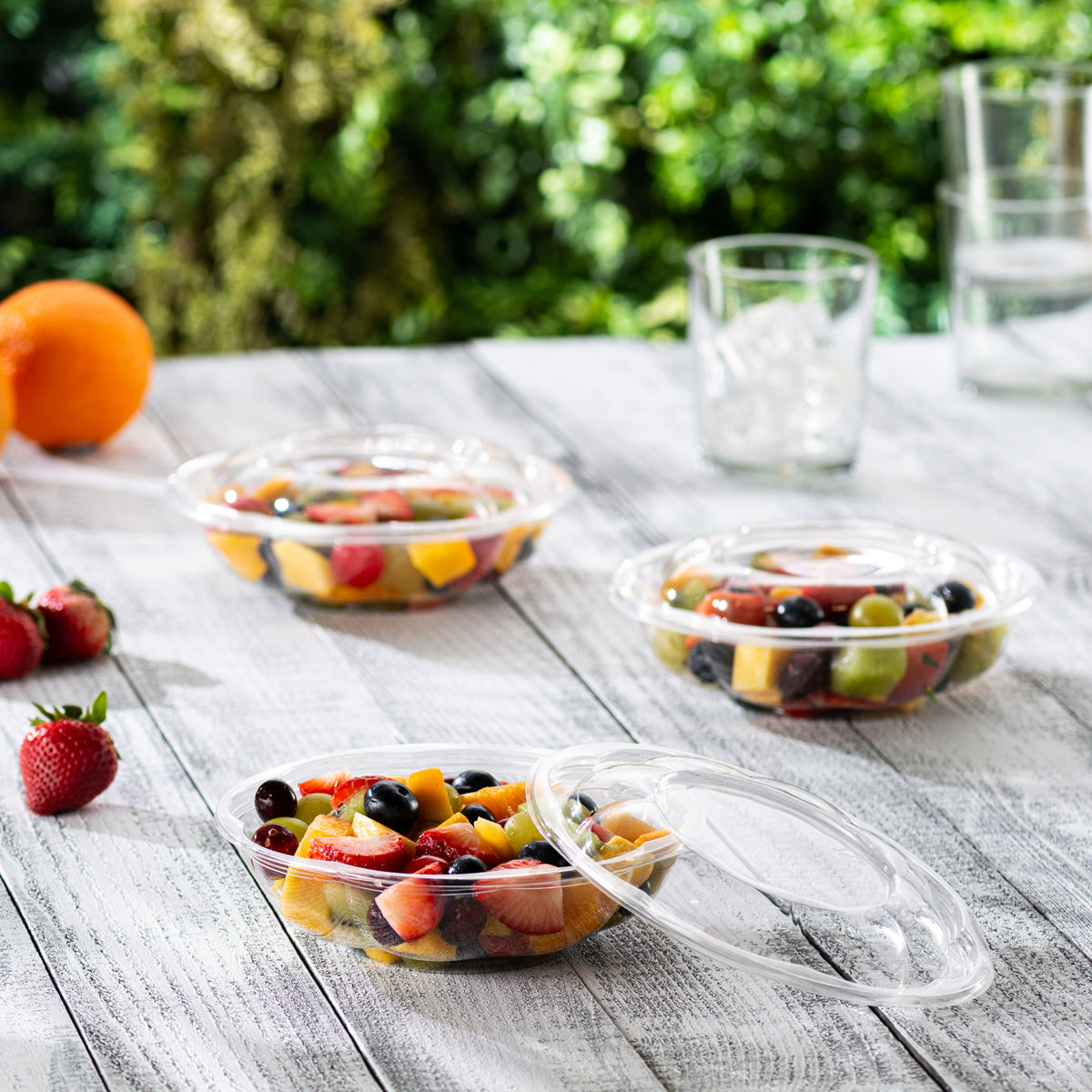 18 oz. Plastic Salad Bowls To Go With Airtight Lids - Comfy Package