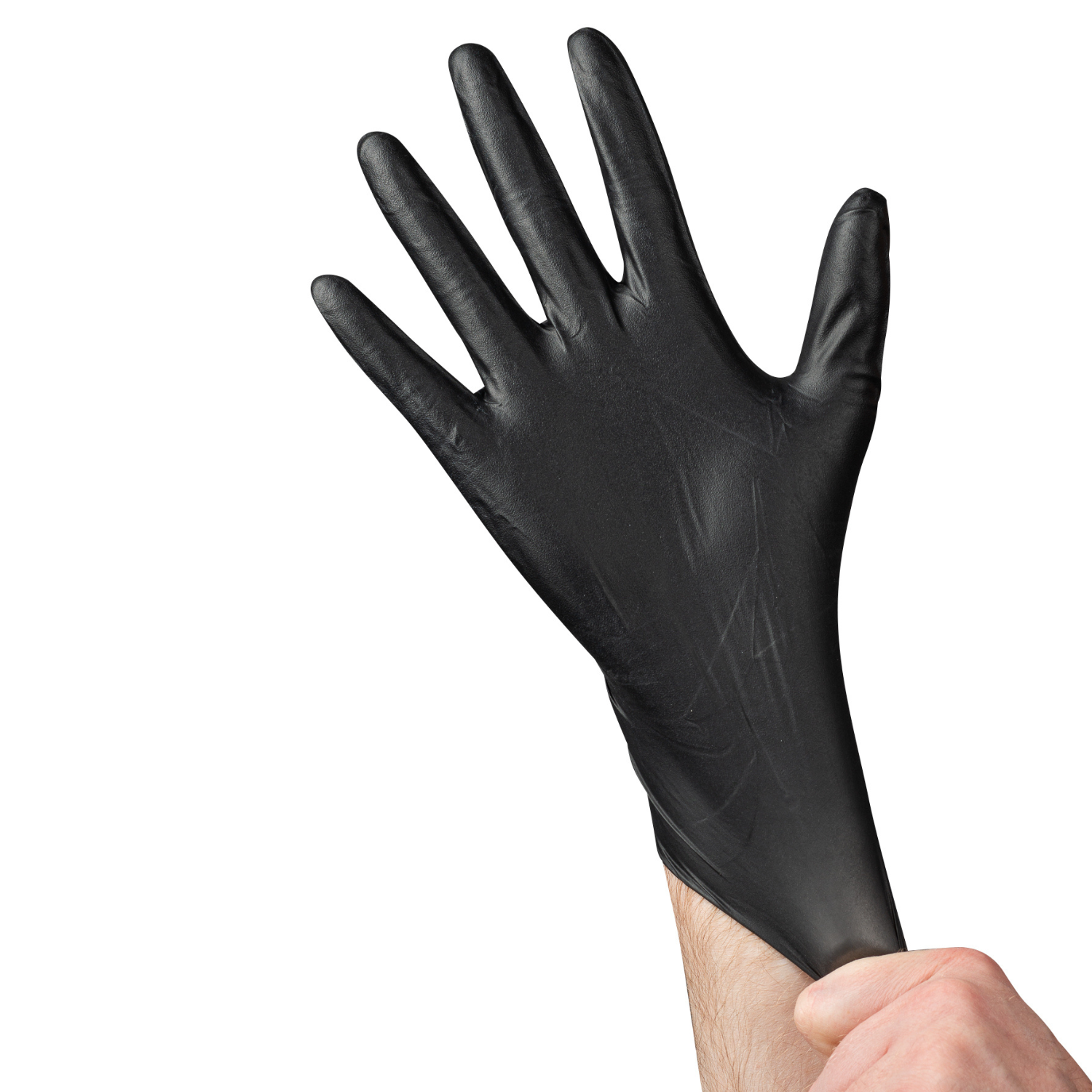 [Case of 1000] Black Nitrile Disposable Gloves 6 Mil. Extra Strength Latex & Powder Free, Textured Fingertips Gloves - Medium