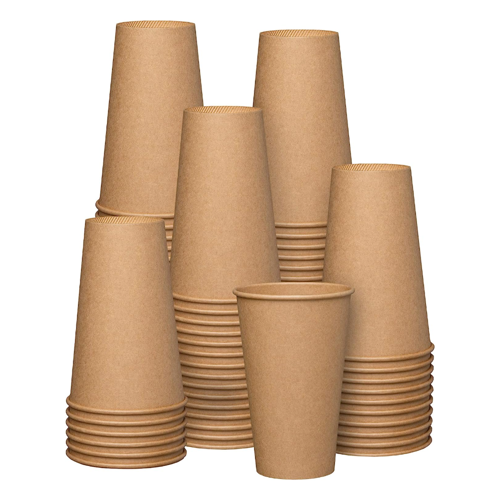 [16 oz.] Kraft Paper Hot Coffee Cups - Unbleached