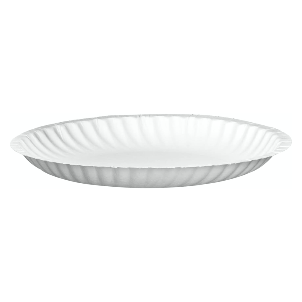 6 Inch Disposable White Uncoated Plates Decorative Craft Paper Plates - Comfy Package