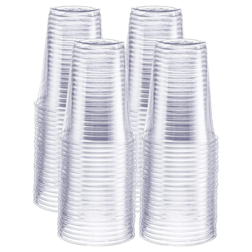 16 oz. Crystal Clear PET Plastic Cups - Comfy Package