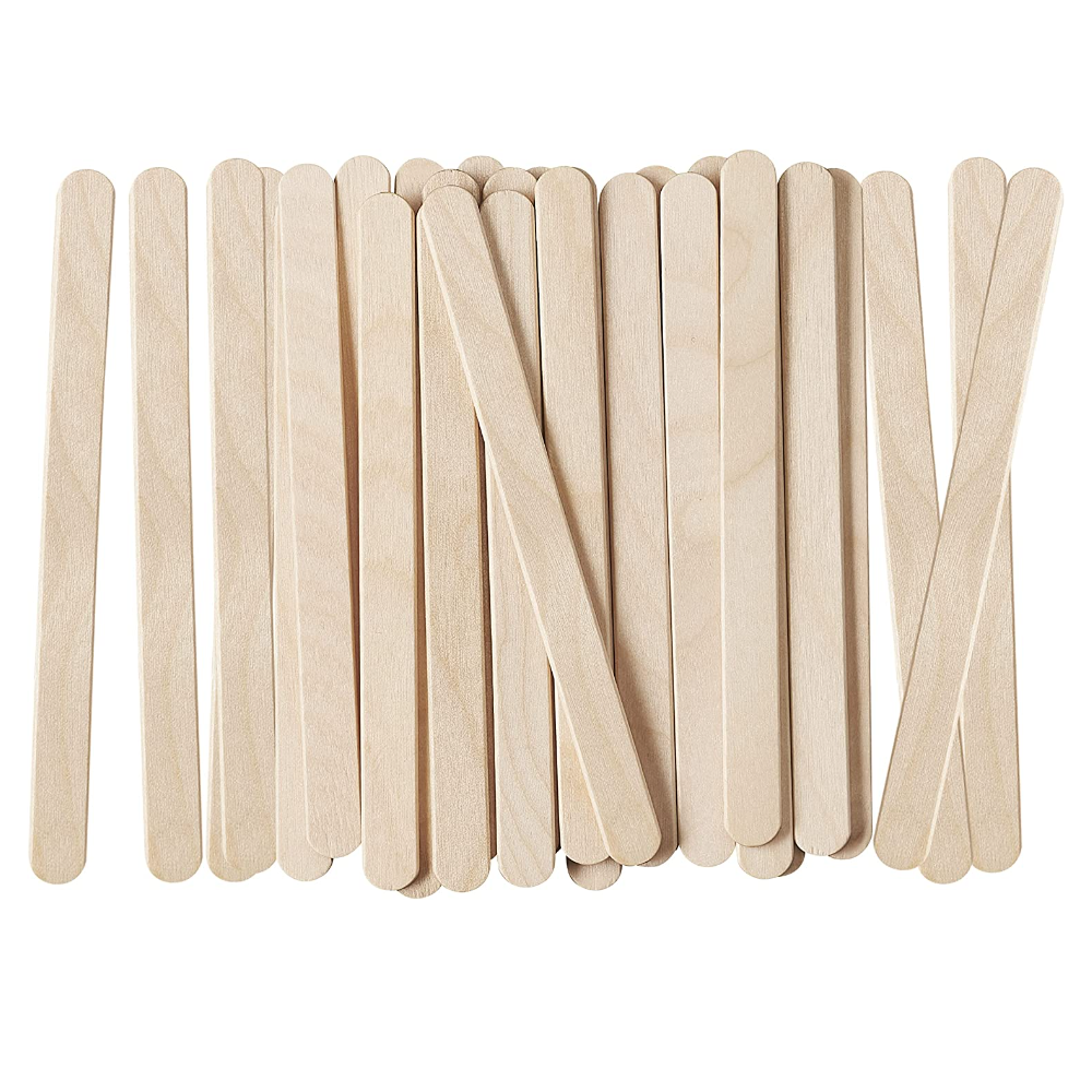 [Case of 10000] 4.5 Inch Wooden Multi-Purpose Popsicle Sticks for Crafts, ICES, Ice Cream, Wax, Waxing, Tongue Depressor Wood Sticks