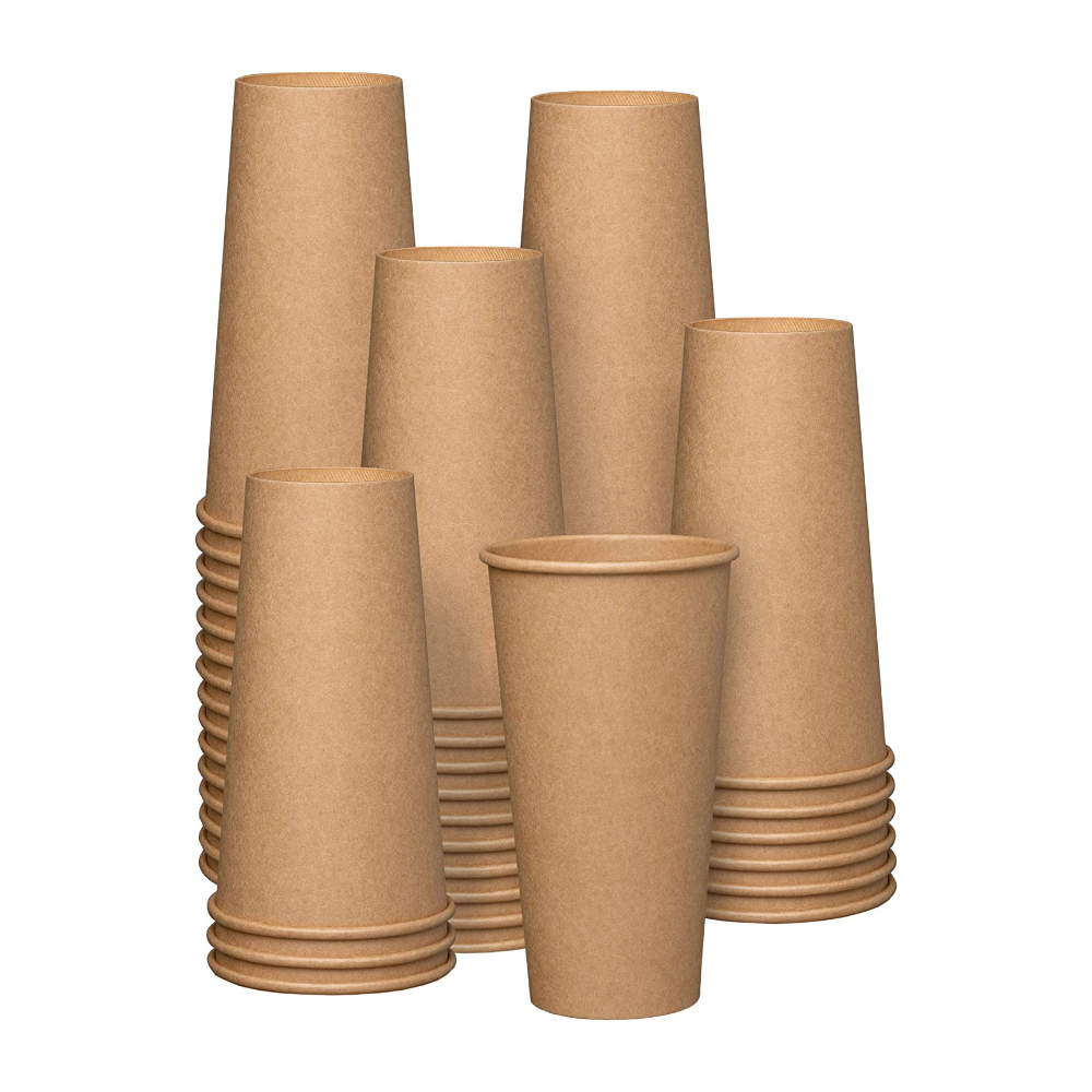 20 oz. Kraft Paper Hot Coffee Cups- Unbleached