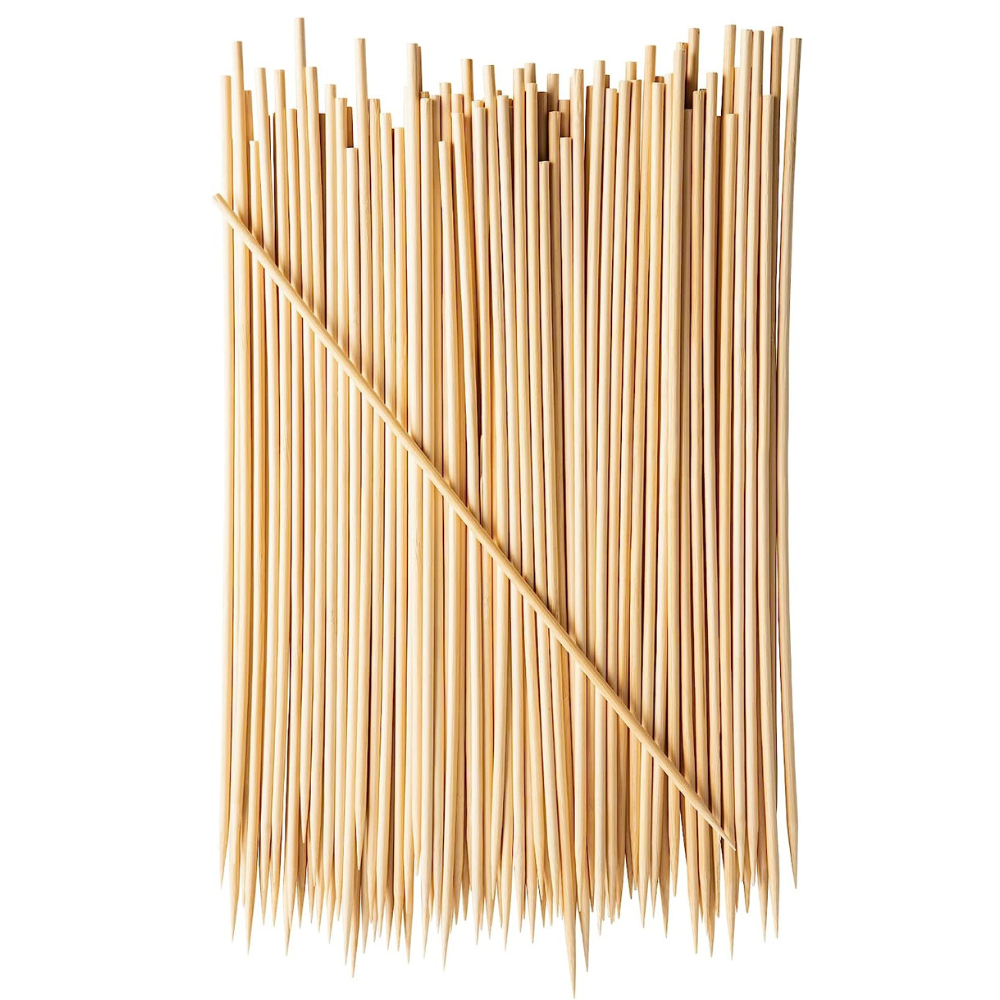 12" Bamboo Shish Kabob/Kebab Skewer Wood Sticks - Comfy Package