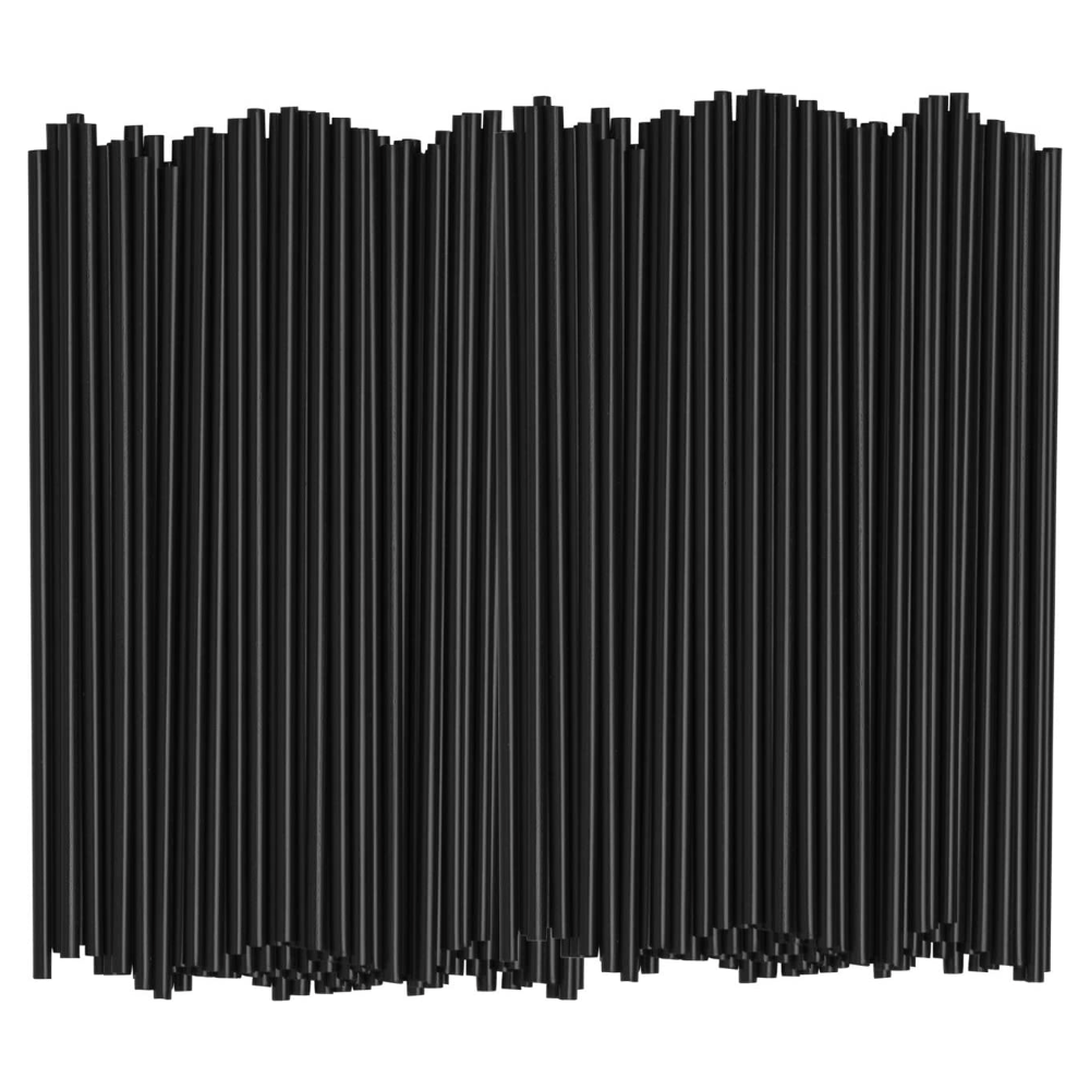 5 Inch Coffee Cocktail Stirrers Straws Disposable Plastic Black - Comfy Package