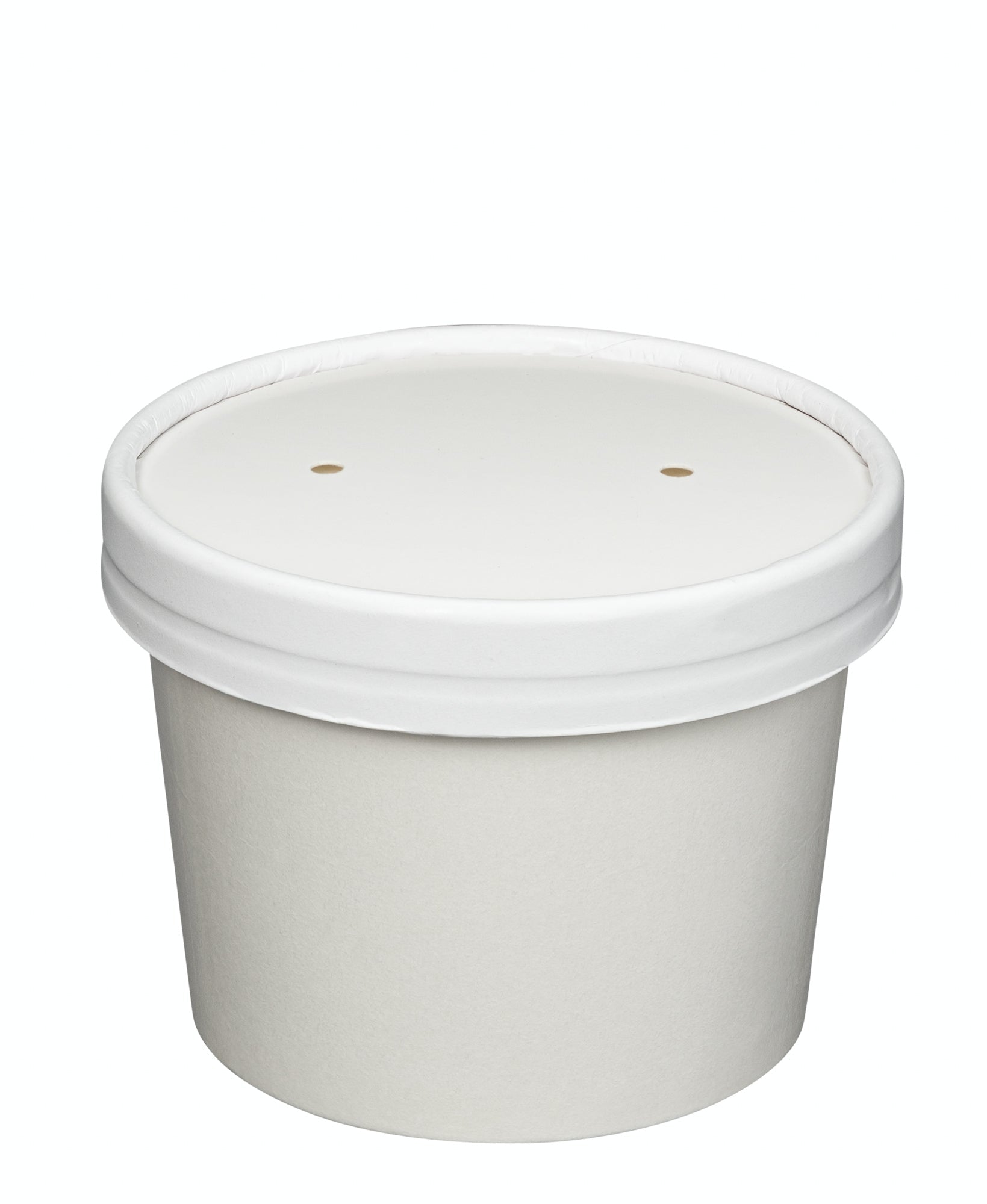 8 oz. Paper Food Containers With Vented Lids, To Go Hot Soup Bowls - White - Comfy Package
