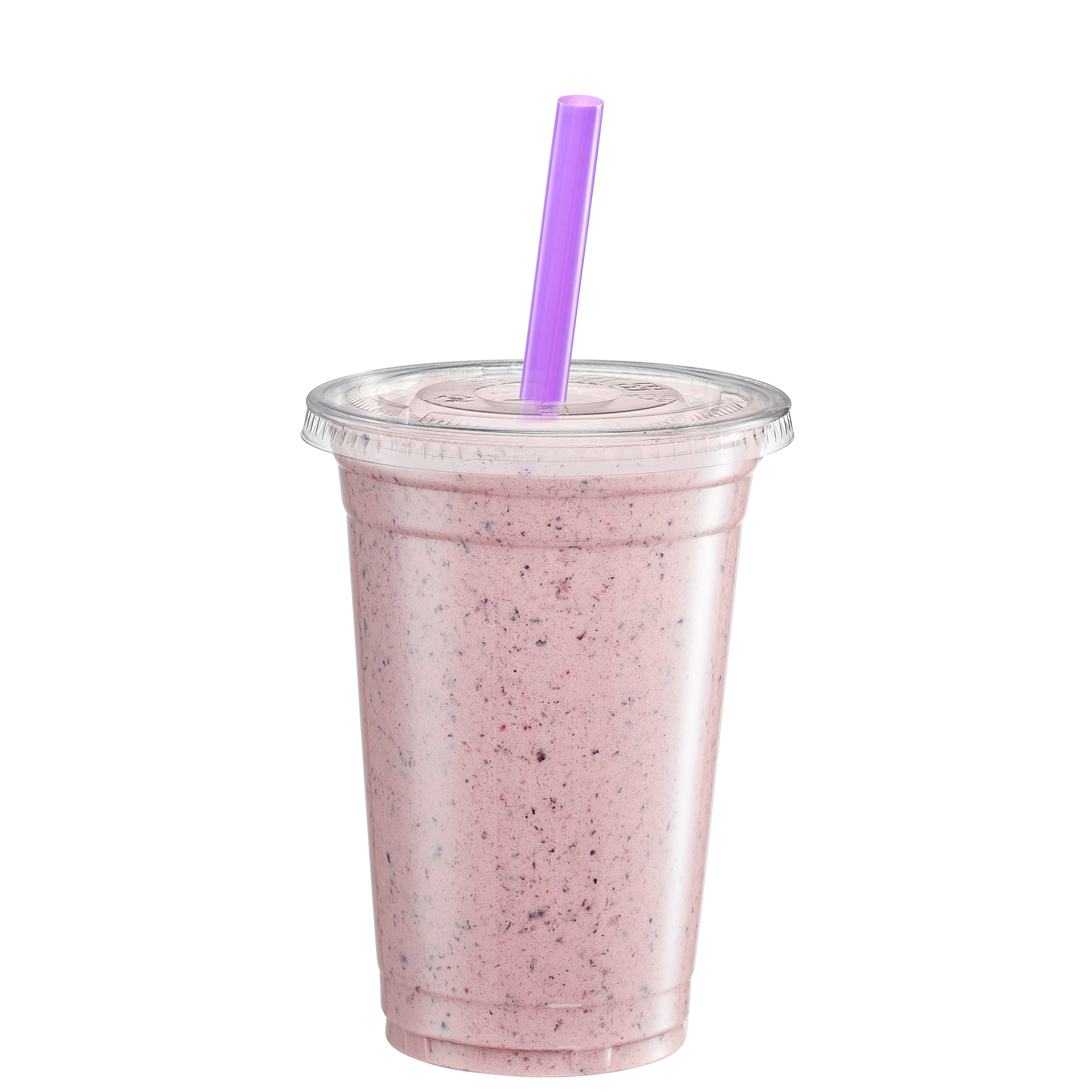 20 oz. Crystal Clear Plastic Cups With Flat Lids & Colored Straws - Comfy Package