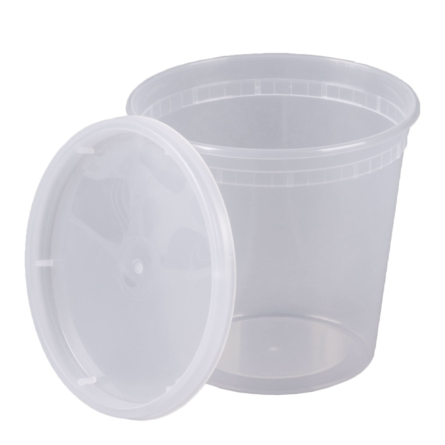24 oz. Plastic Deli Food Storage Containers with Airtight Lids - Comfy Package