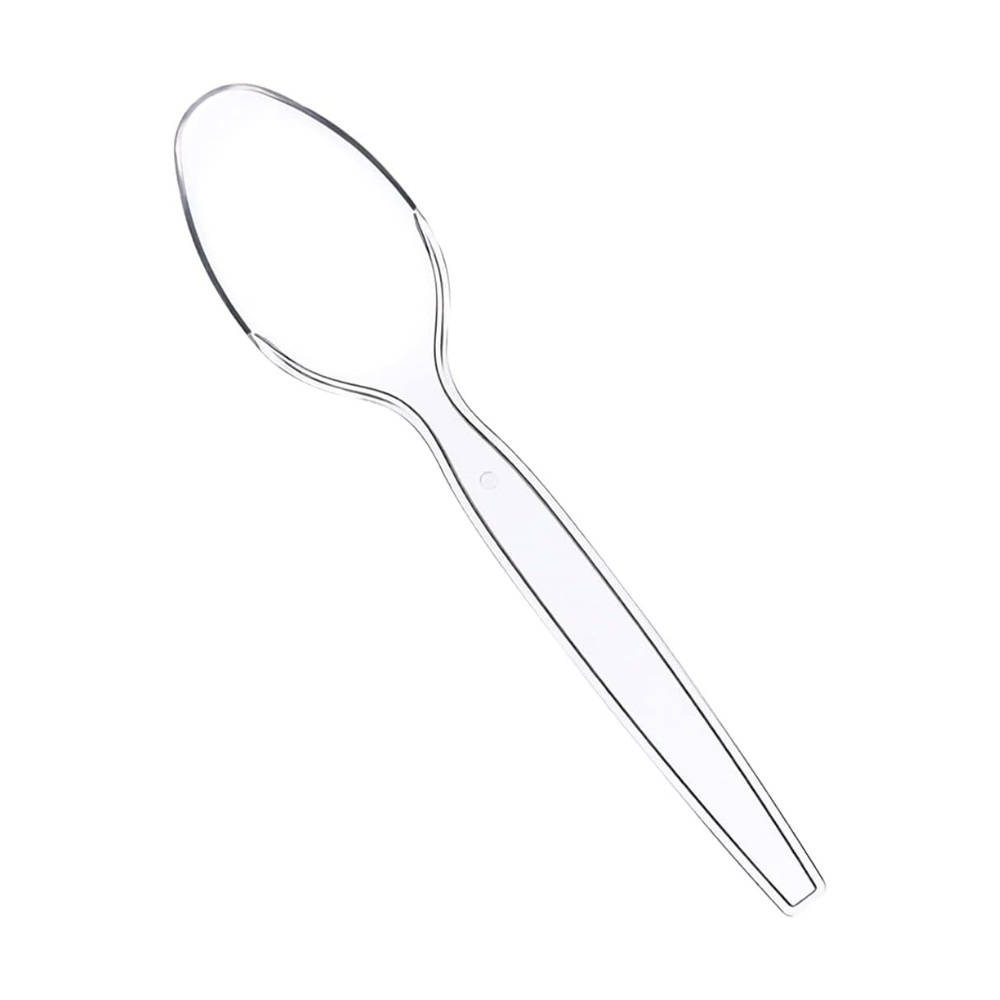 Heavyweight Disposable Basic Plastic Spoons - Clear