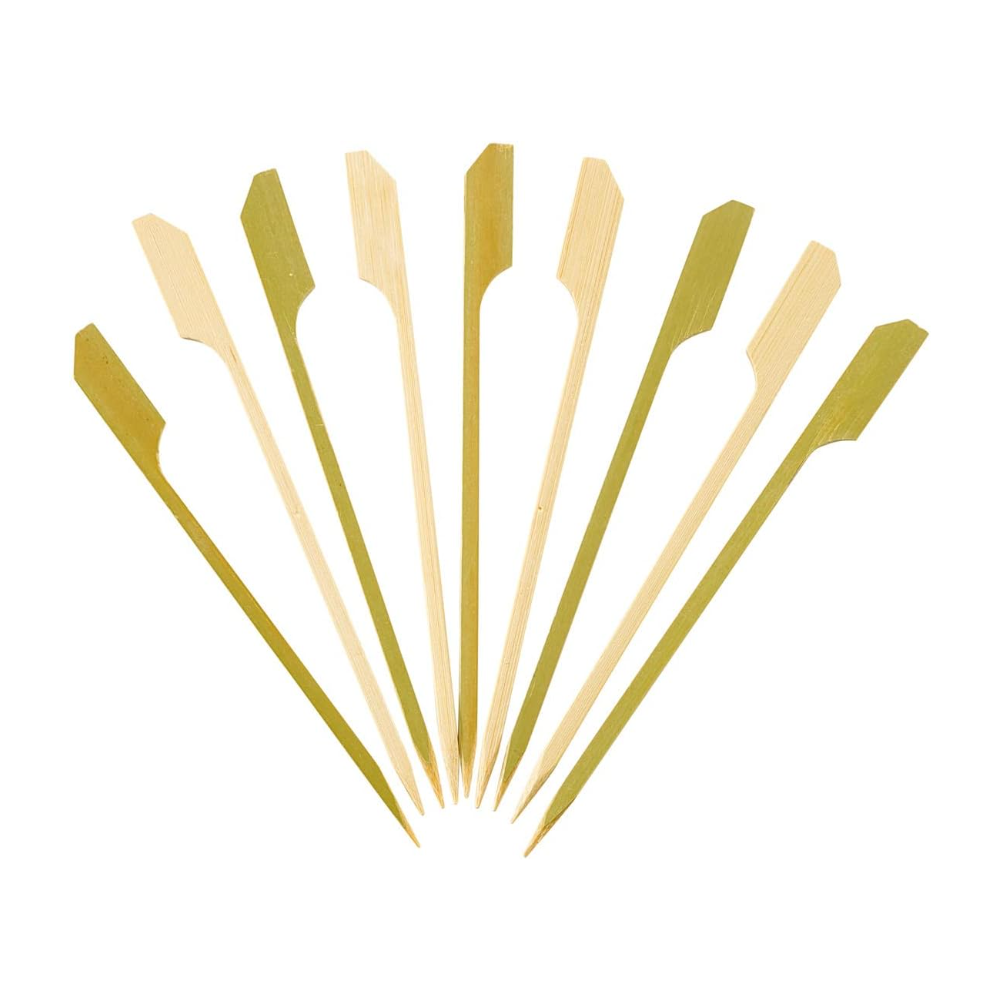 [Case of 5000] 4.7 Inch Bamboo Wooden Paddle Picks Skewers For Cocktails, Appetizers, Fruits, and Sandwiches