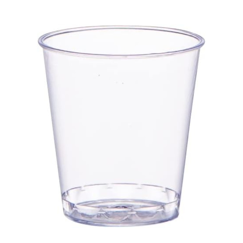 1 oz. Clear Hard Plastic Shot Glasses Disposable Shot Cups - Comfy Package