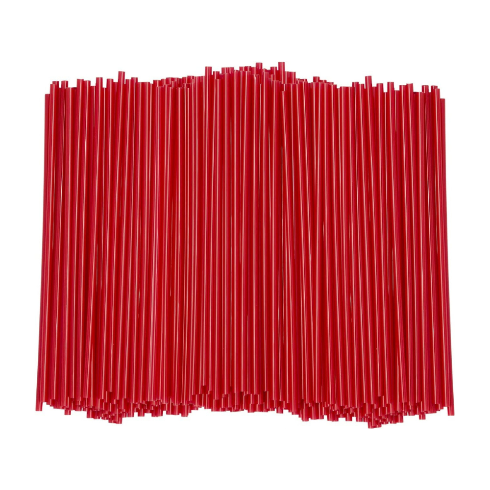 10000ct Red 5 Inch Plastic Sip Stirrers - Comfy Package