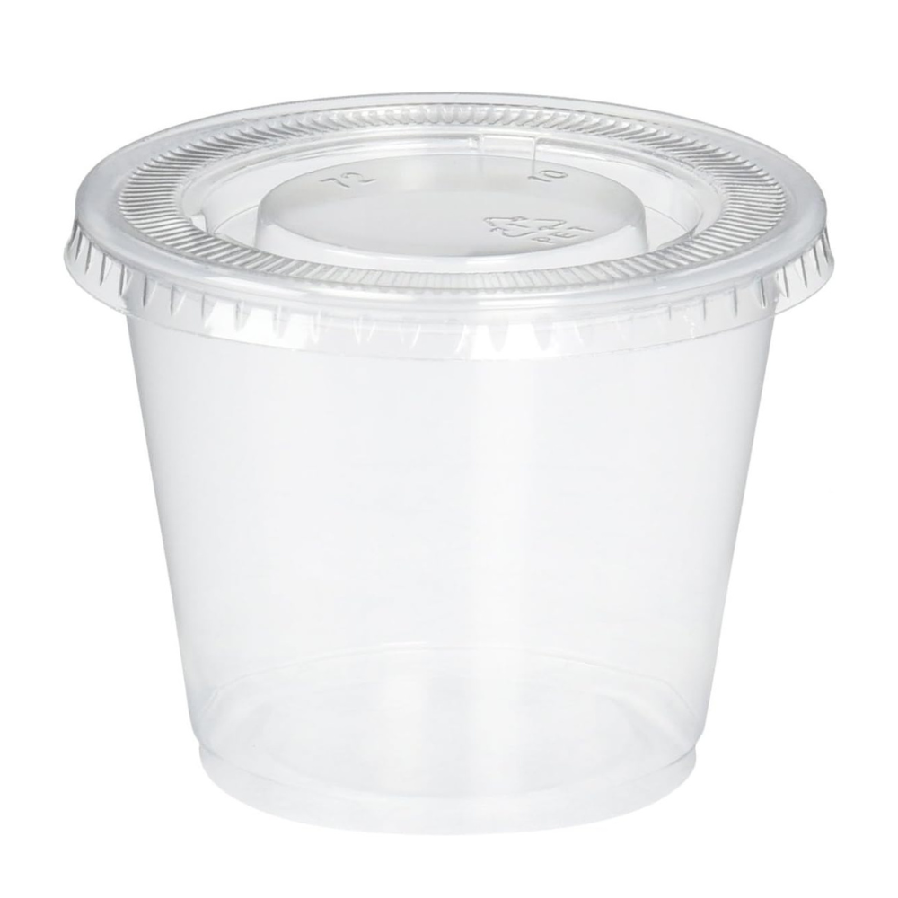 [Case of 2000] 5.5 oz. Plastic Disposable Portion Cups With Lids - Souffle Cups