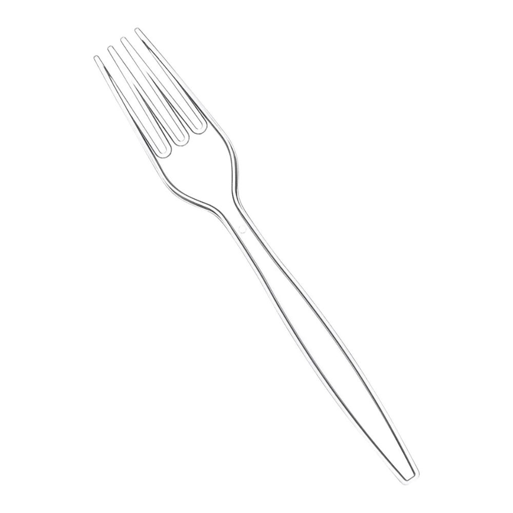 Heavyweight Disposable Basic Plastic Forks - Clear