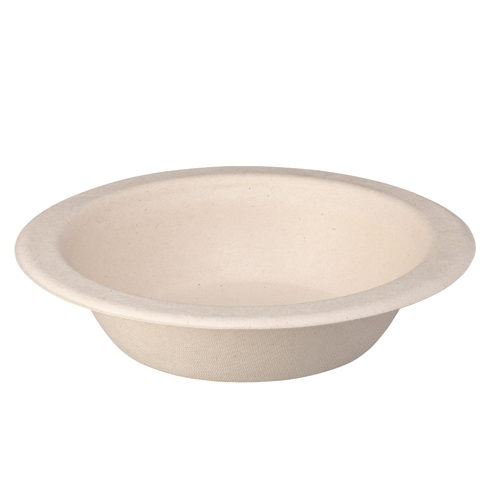 16 oz. Heavy-Duty Paper Soup Bowls Eco-Friendly 100% Compostable Disposable Sugarcane - Kraft - Comfy Package