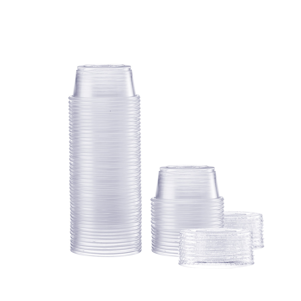 2 oz. Plastic Portion Cups With Lids, Souffle Cups, Jello Shot Cups, Condiment Sauce Containers