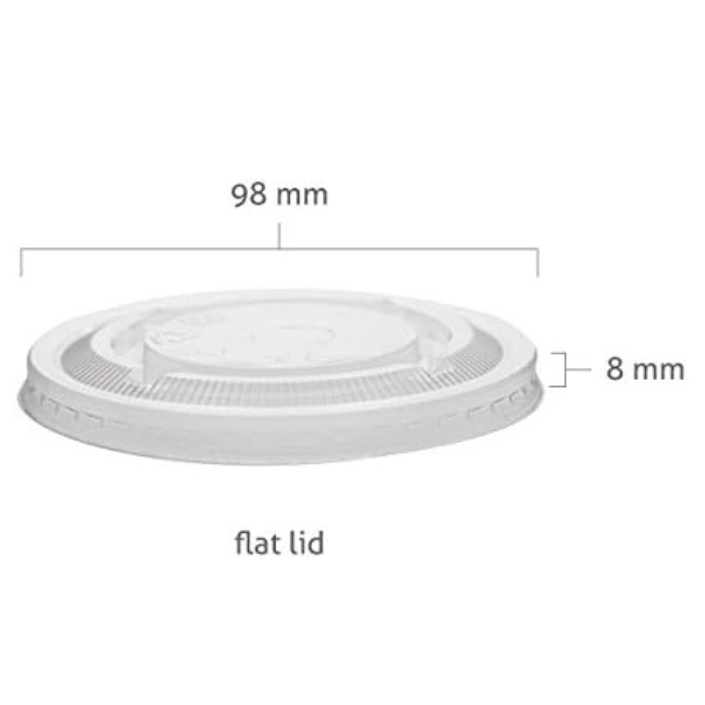 1000ct Crystal Clear PET Plastic Flat Lids With Straw Slot - Comfy Package