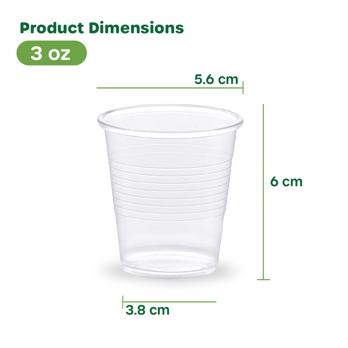 3 oz. Clear Plastic Cups, Small Disposable Bathroom, Espresso, Mouthwash Polypropylene Cups