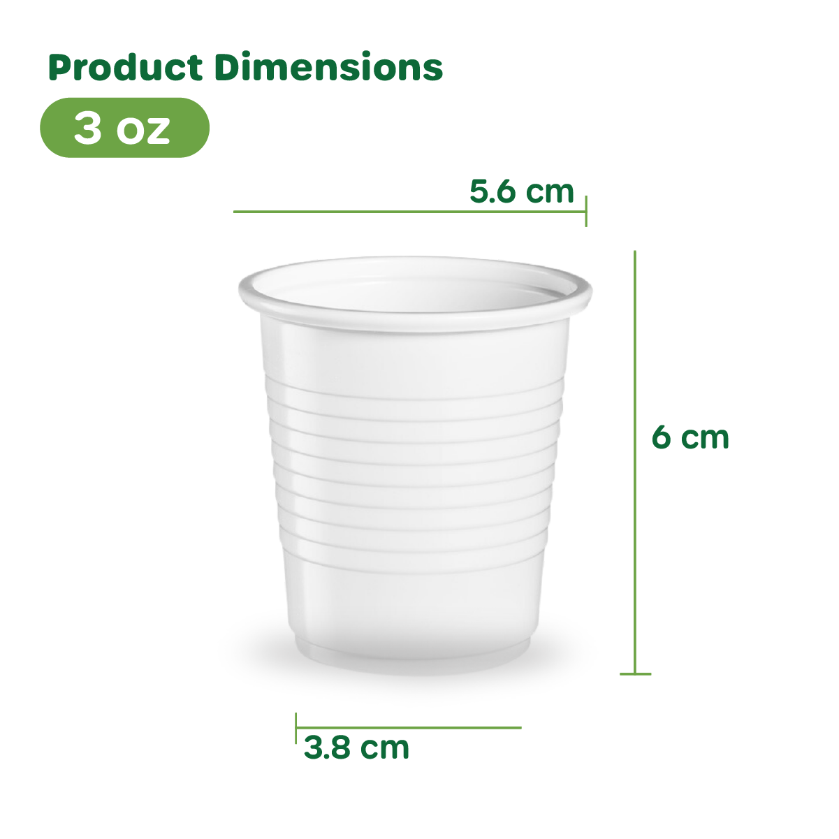 3 oz. White Plastic Cups, Small Disposable Bathroom, Mouthwash Polypropylene Cups