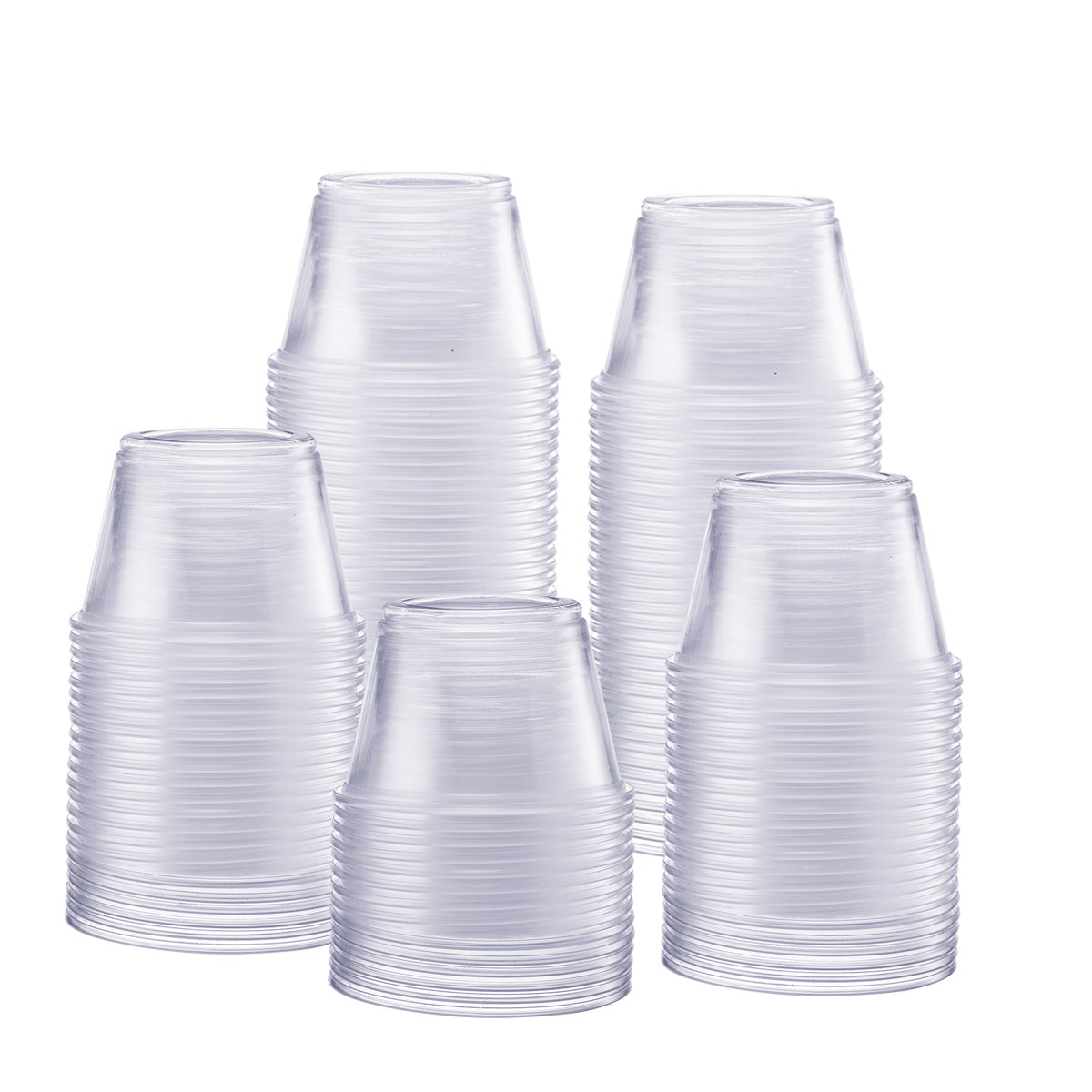 [250 Count - 4 oz.] Plastic Disposable Portion Cups (No Lids) Souffle Cups