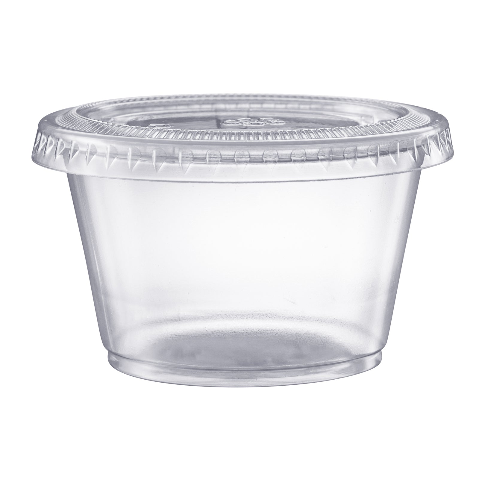 Pantry Value [Case of 2,000] 4 oz. Cups with Lids, Small Plastic Condiment Containers for Sauce, Salad Dressings, Ramekins, & Portion Control