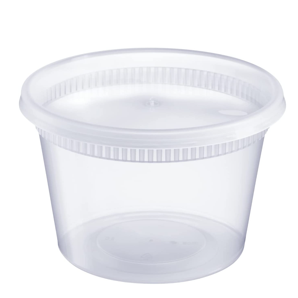 16 oz. Deli Food Storage Containers With Lids - Comfy Package
