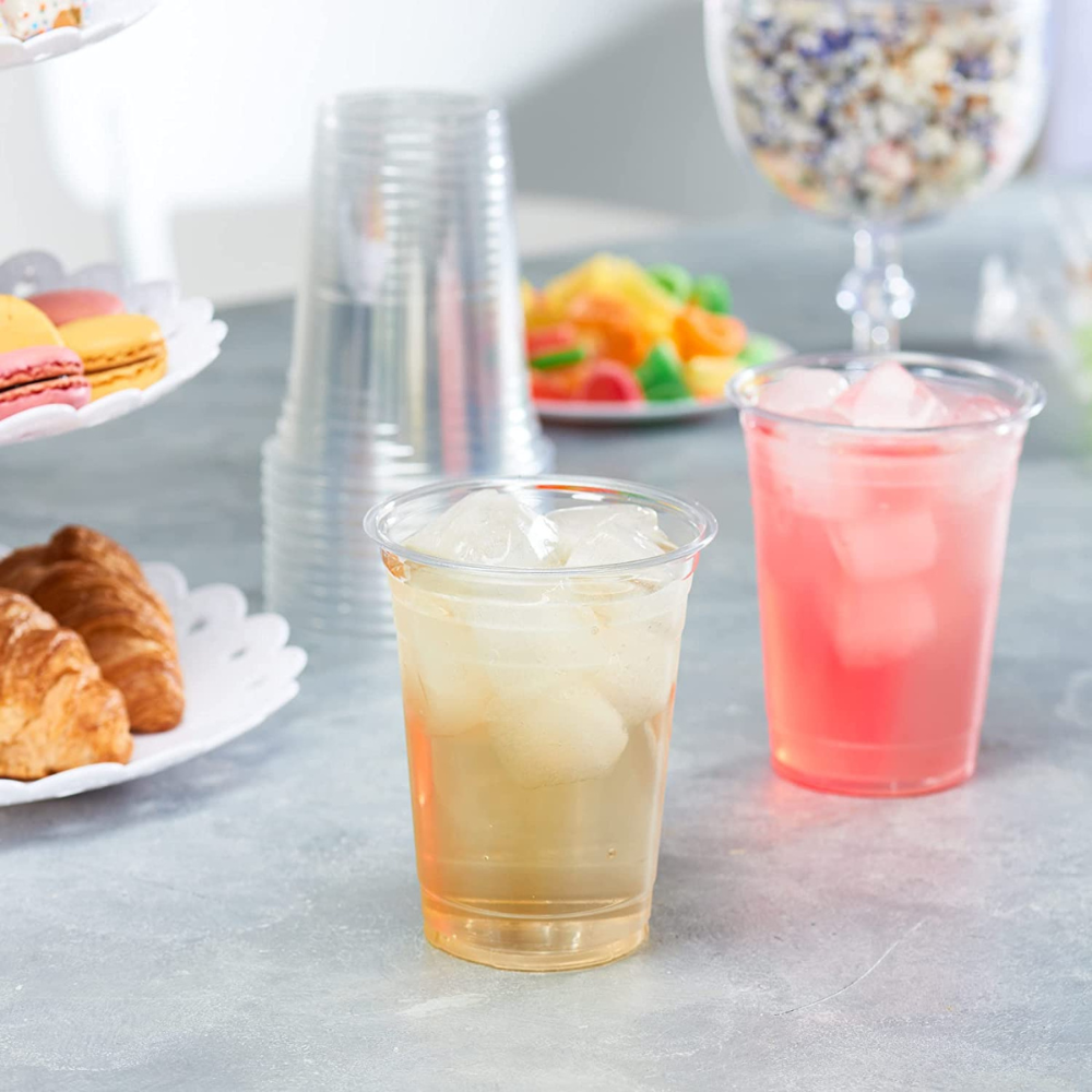 16 oz. Crystal Clear PET Plastic Cups