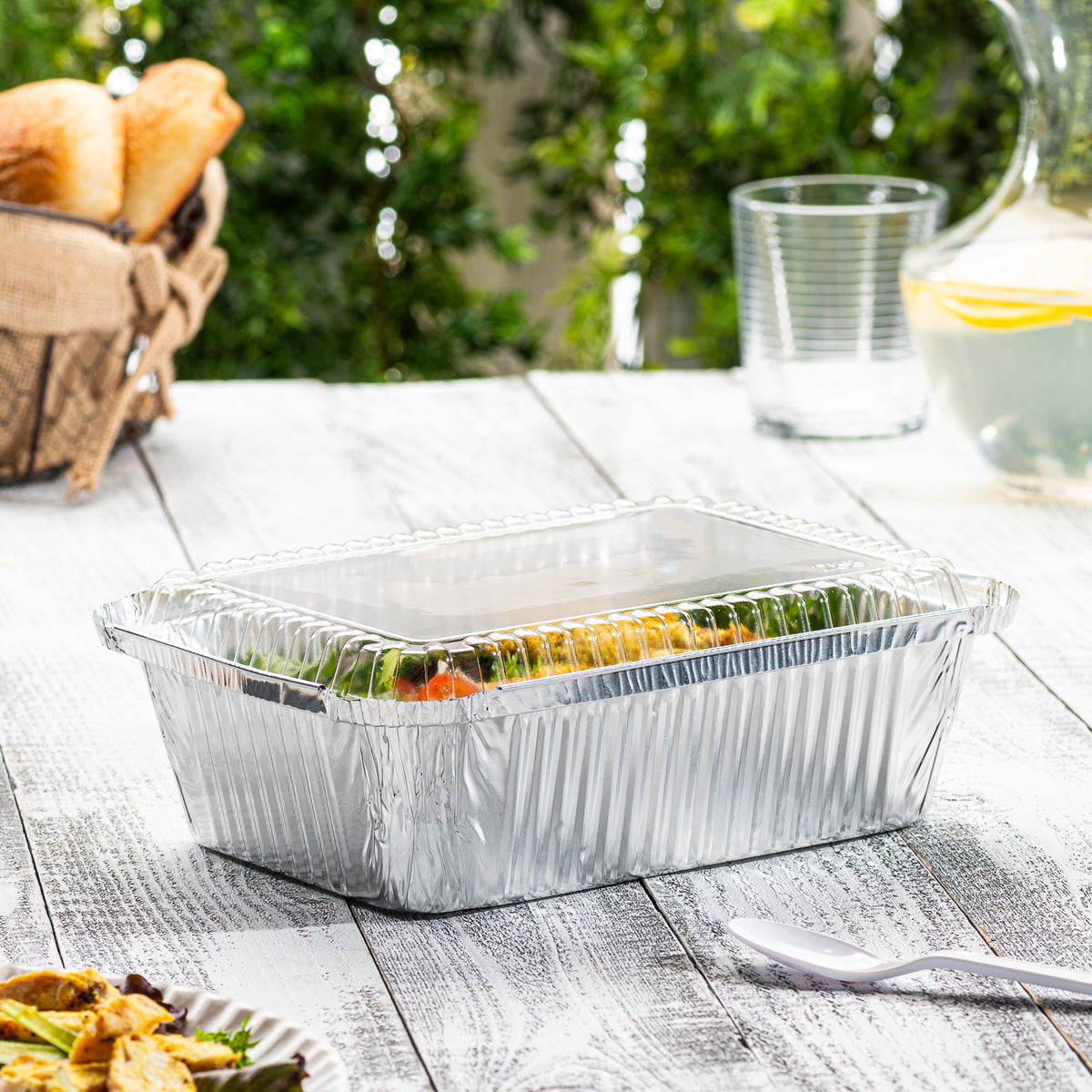 5 lb. capacity, Disposable Aluminum Foil Pans