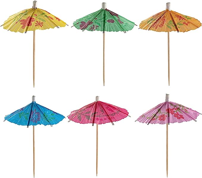 14400ct Umbrella Cocktail Drink Picks Assorted Tropical Colors - Comfy Package