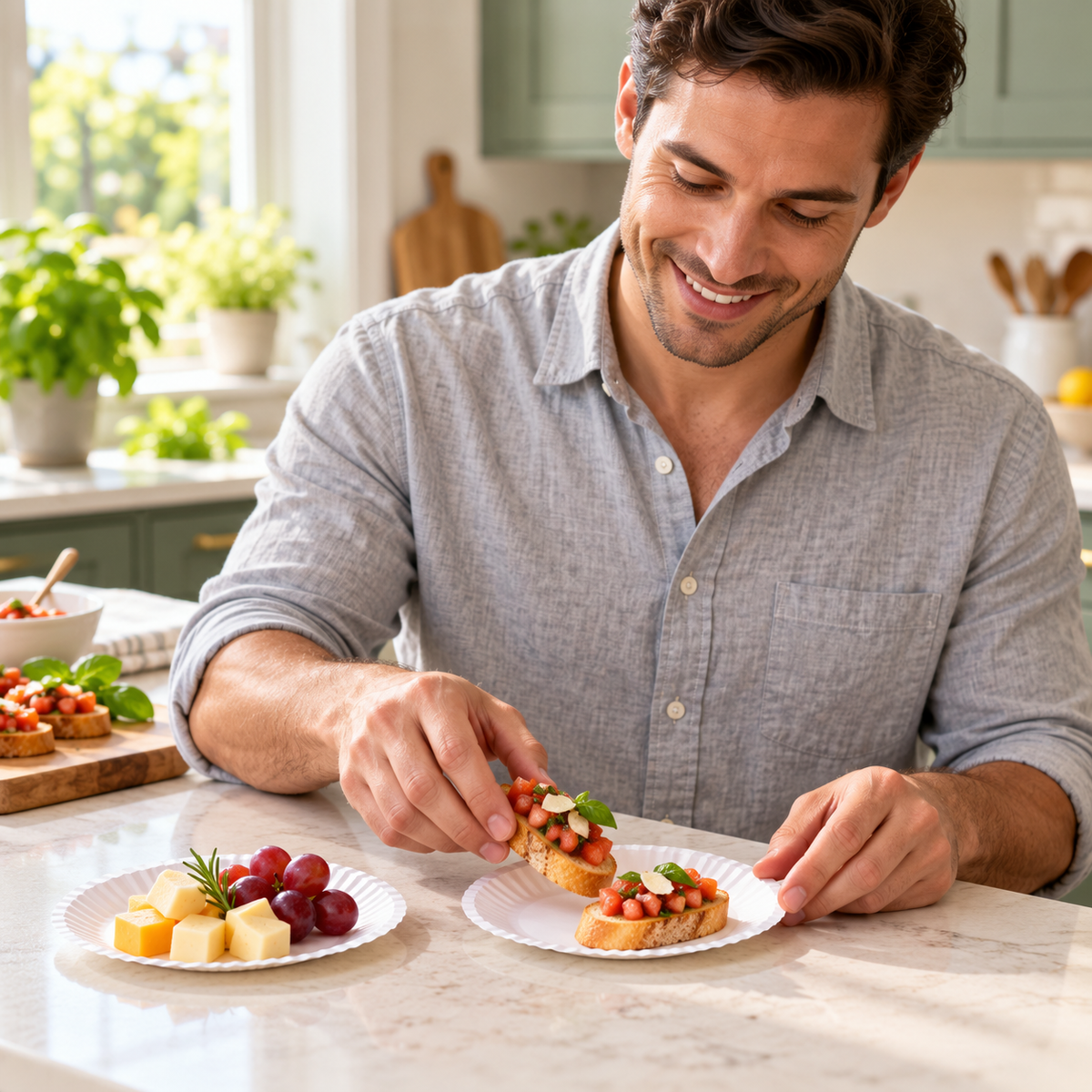 6 Inch - 1200ct Disposable White Uncoated Plates | Decorative Craft Paper Plates - Comfy Package