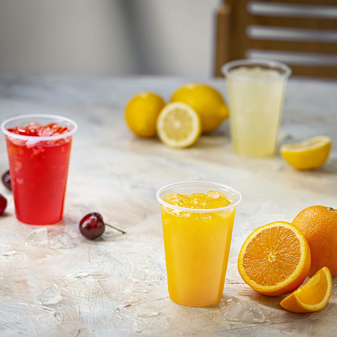 [Case of] 9 oz. Clear Disposable Plastic Drinking Cups