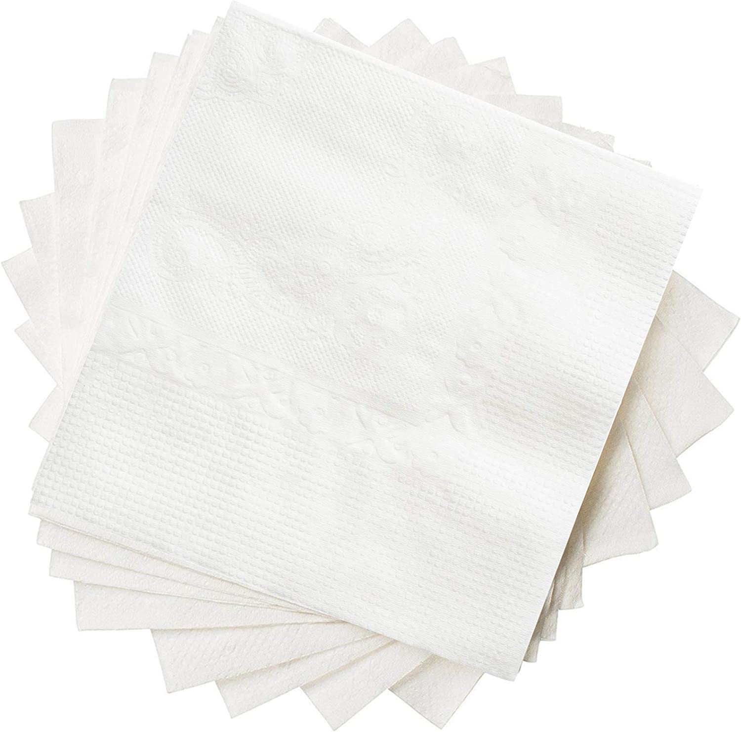 4000ct White Beverage Napkins 1-Ply Cocktail Napkins - Comfy Package
