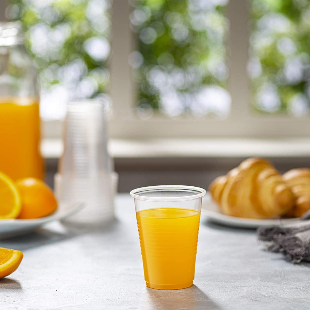 7 oz. Clear Disposable Plastic Drinking Cups - Comfy Package
