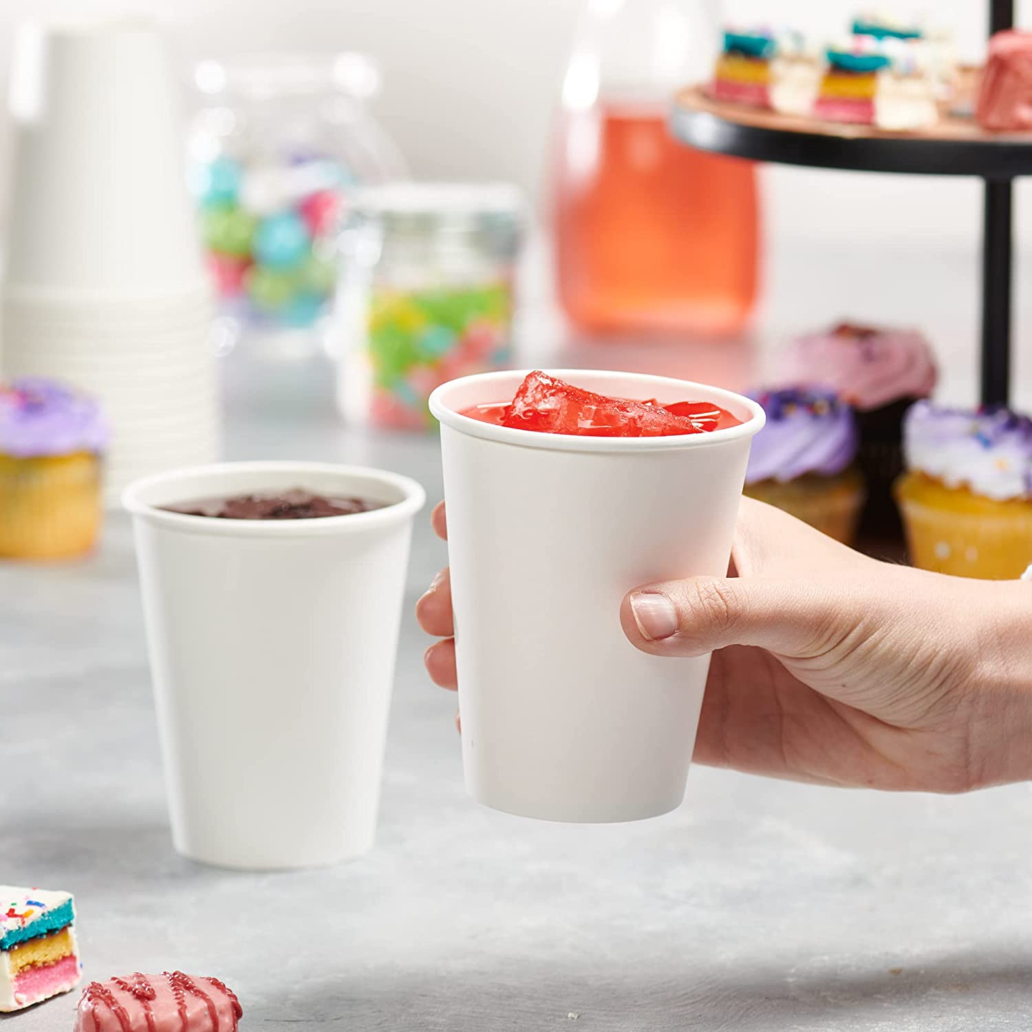 12 oz. White Paper Hot Cups - Comfy Package