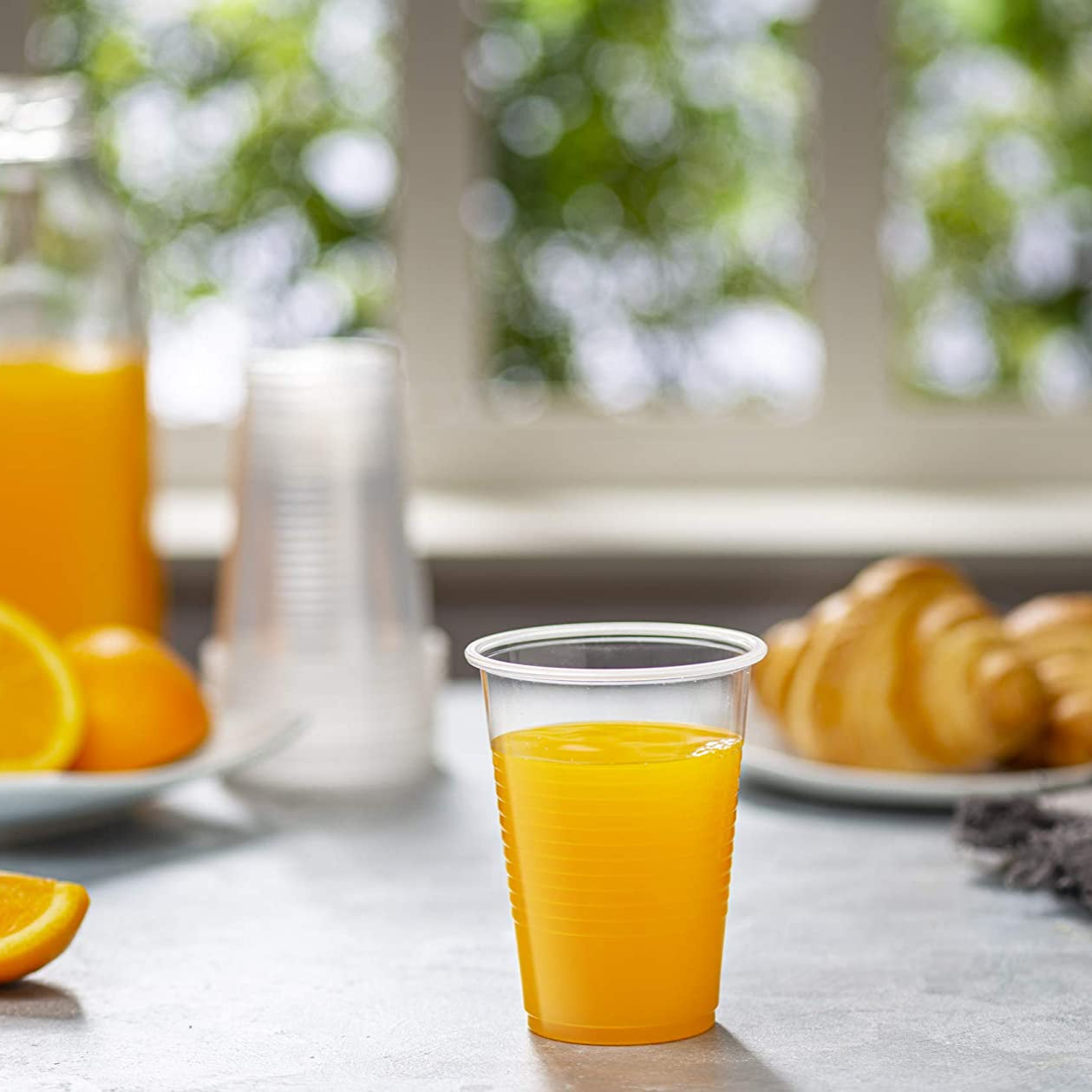 [Case of] 9 oz. Clear Disposable Plastic Drinking Cups