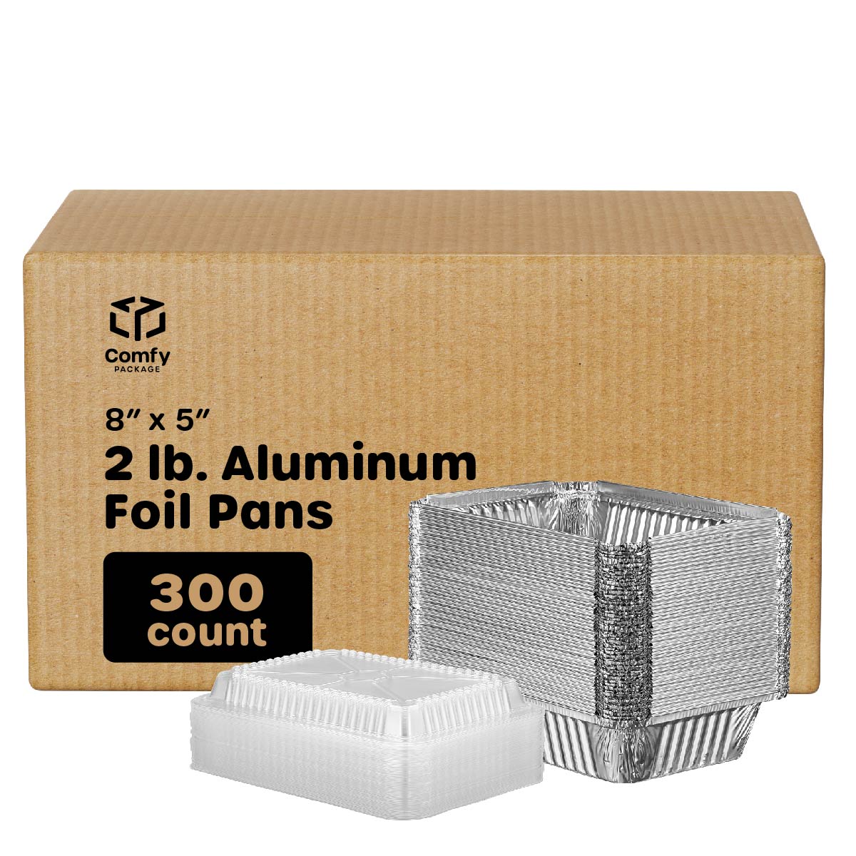 2 lb. capacity, Disposable Aluminum Foil Pans