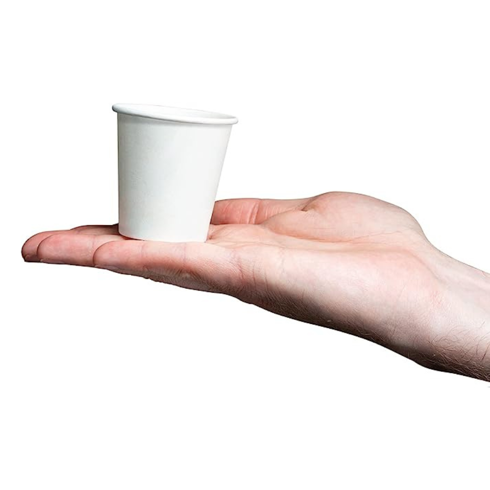 3 oz. White Paper Cups, Small Disposable Bathroom, Espresso, Mouthwash Cups